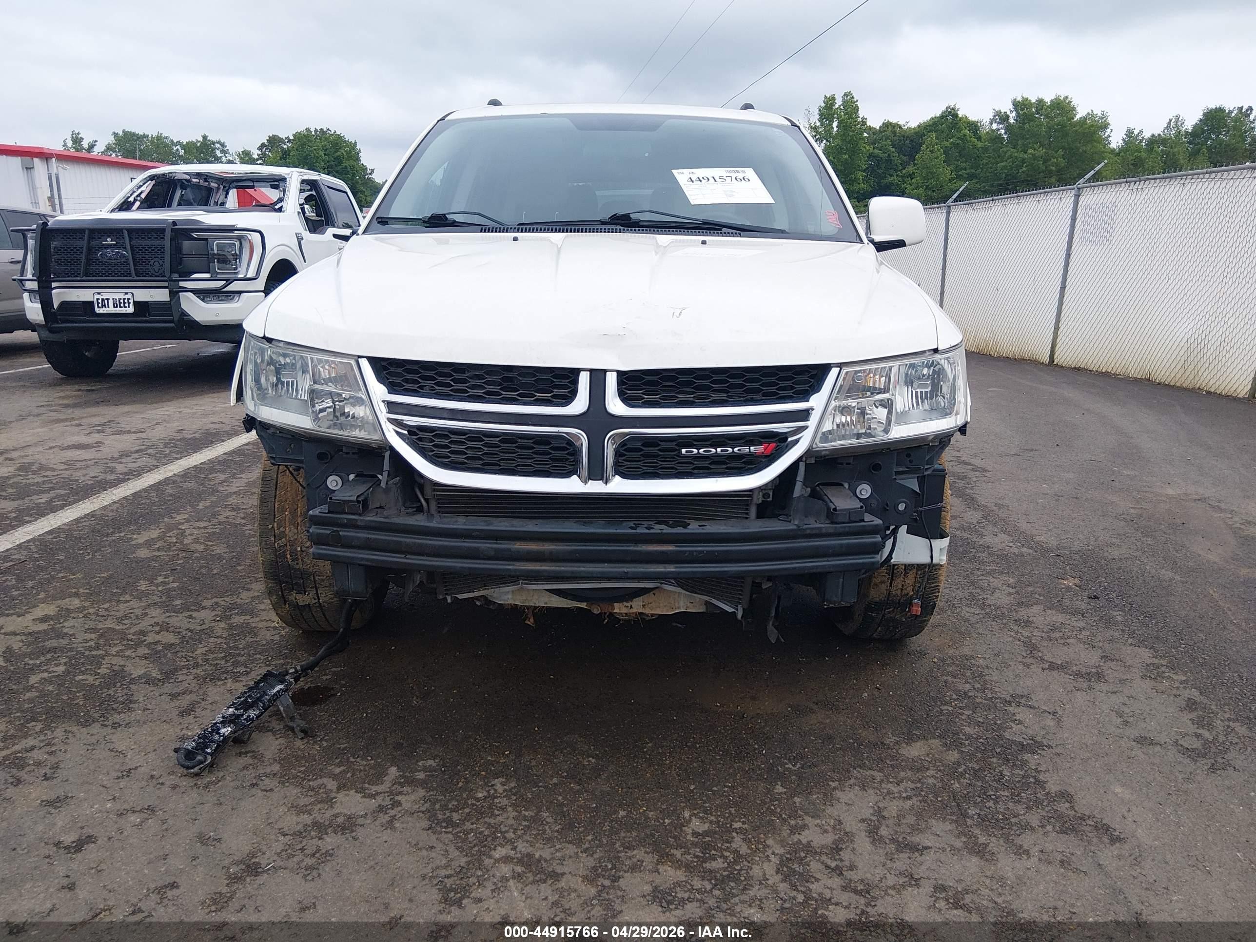 2013 Dodge Journey Sxt White vin: 3C4PDDBG2DT615212