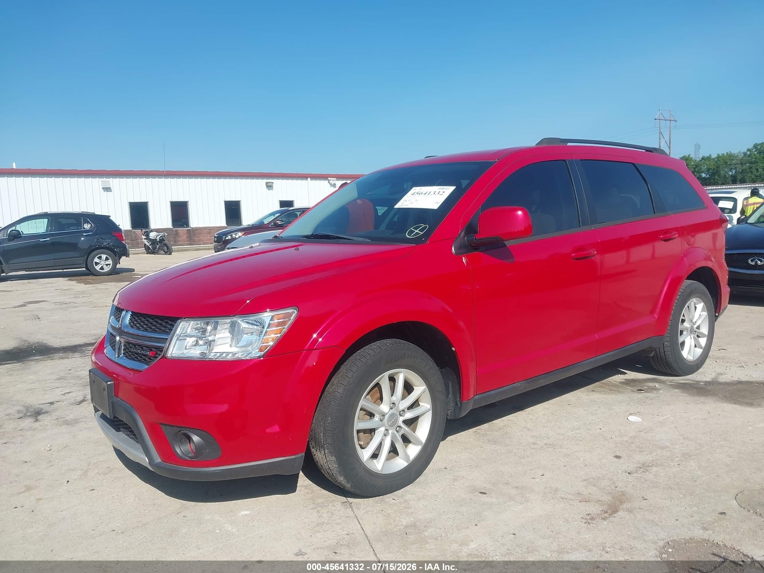 2014 Dodge Journey Sxt Red vin: 3C4PDDBG2ET271060