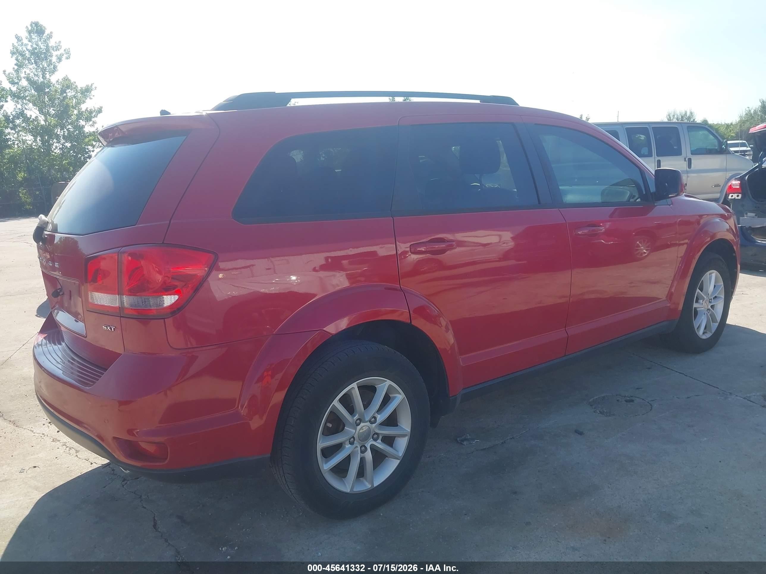 2014 Dodge Journey Sxt Red vin: 3C4PDDBG2ET271060
