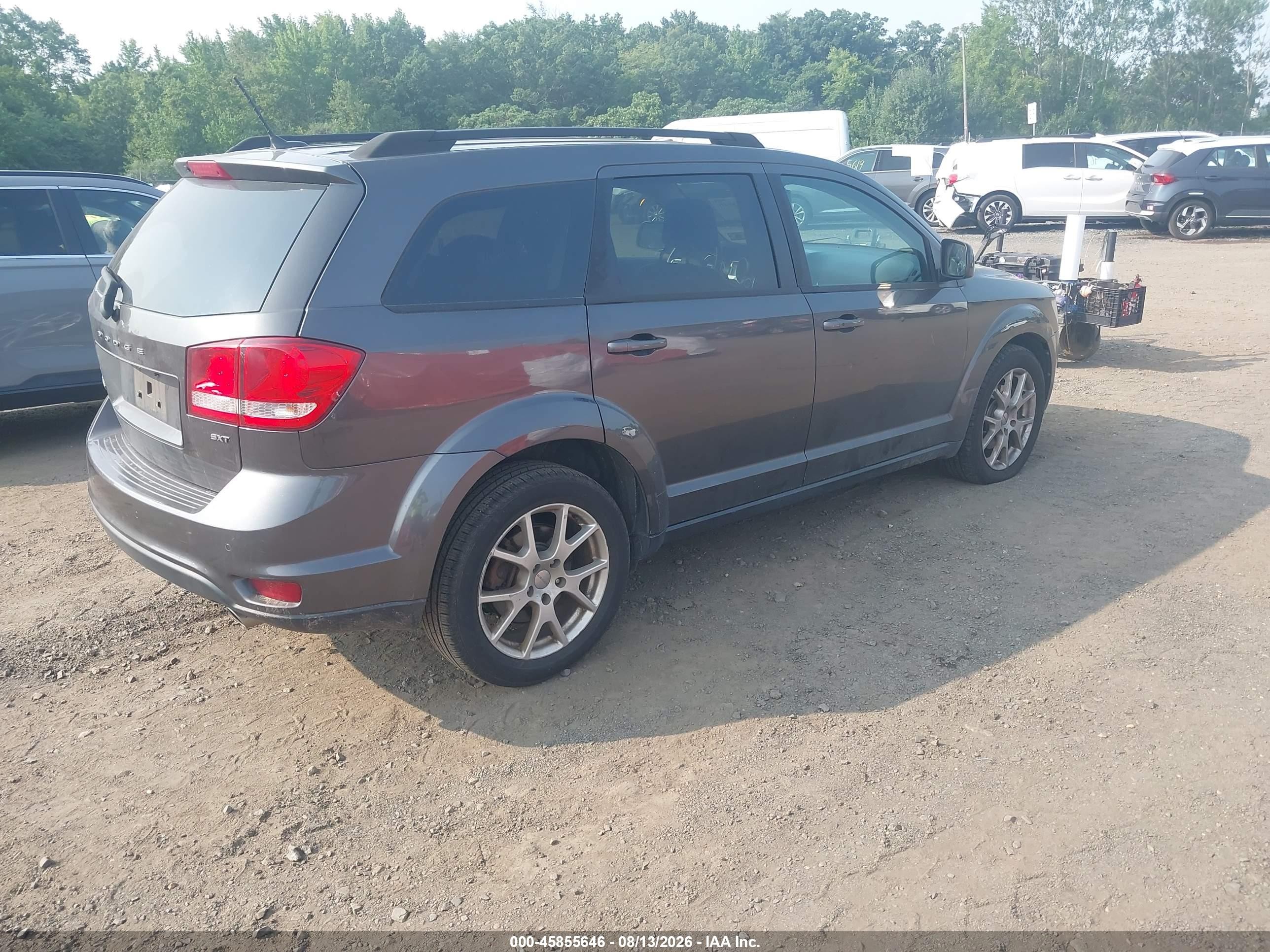 2015 Dodge Journey Sxt Gray vin: 3C4PDDBG2FT748619