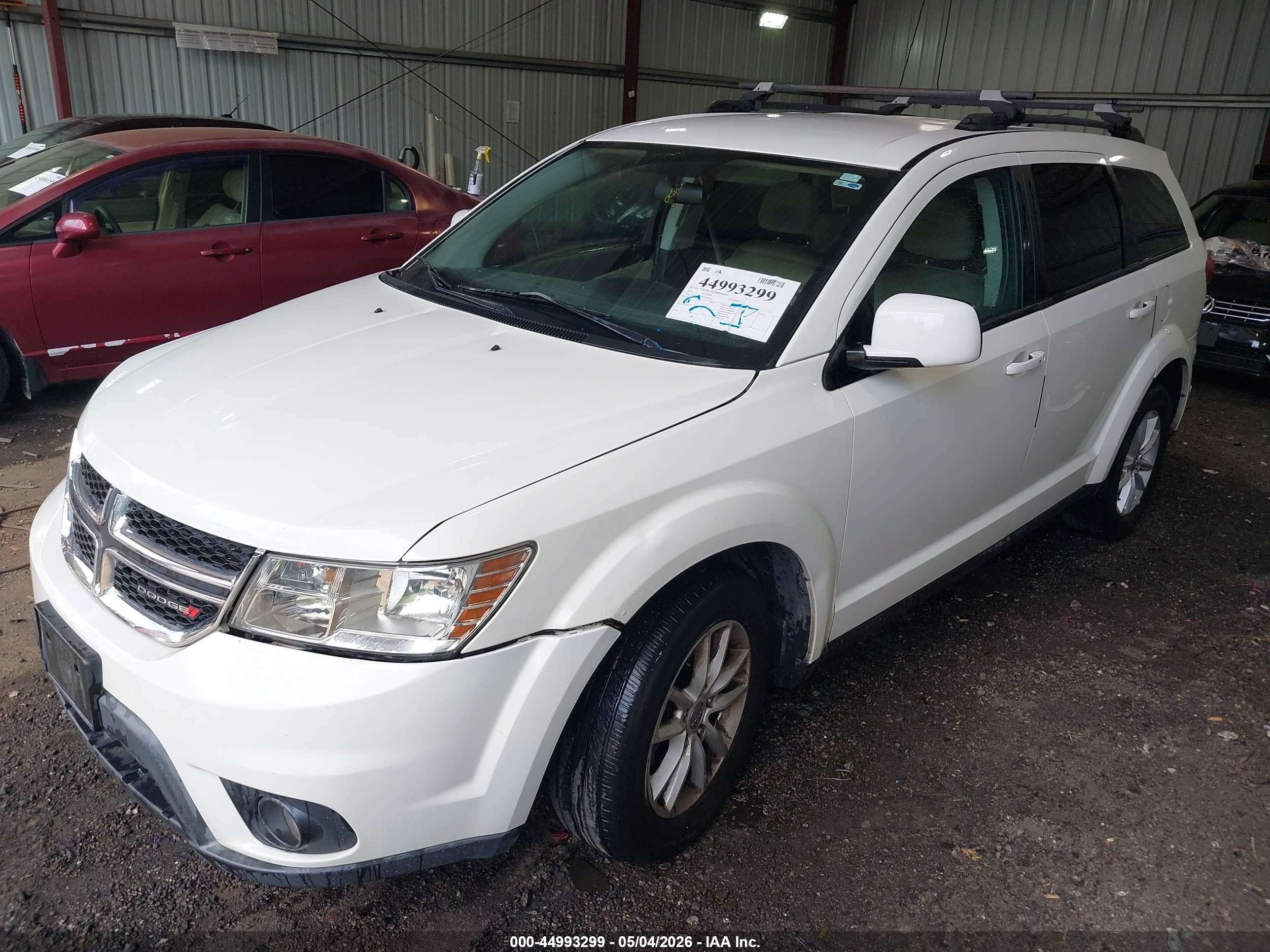 2013 Dodge Journey Sxt White vin: 3C4PDDBG3DT592412