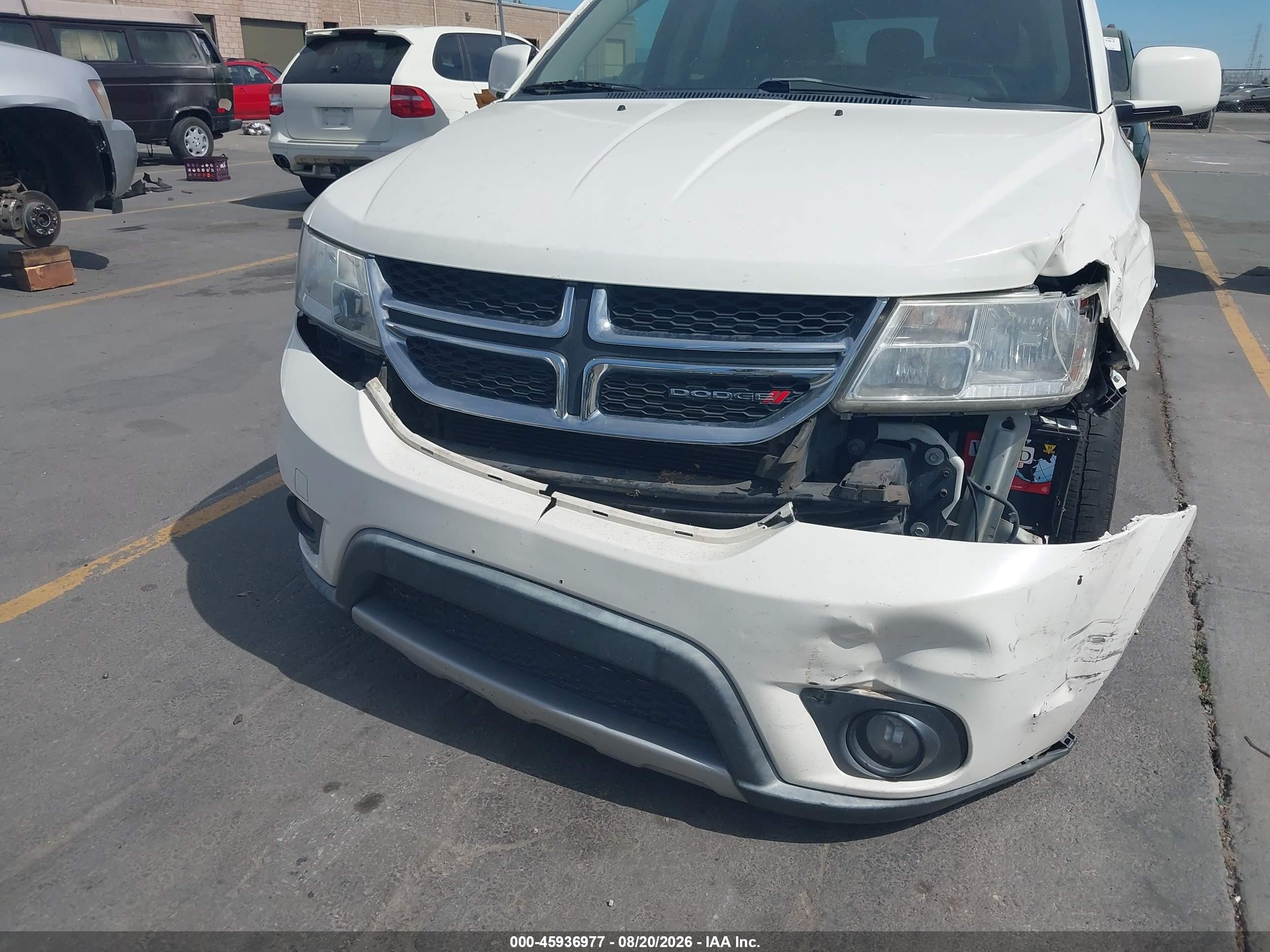 2013 Dodge Journey Sxt White vin: 3C4PDDBG4DT685388