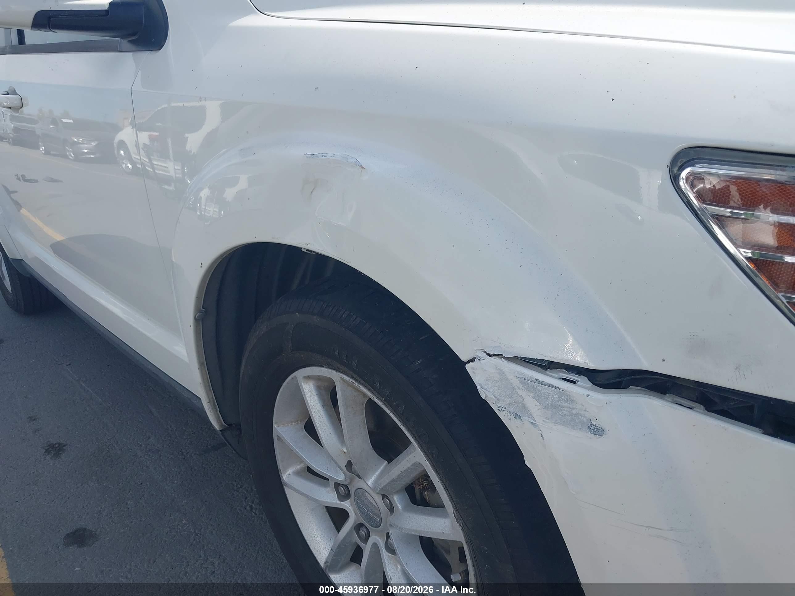 2013 Dodge Journey Sxt White vin: 3C4PDDBG4DT685388