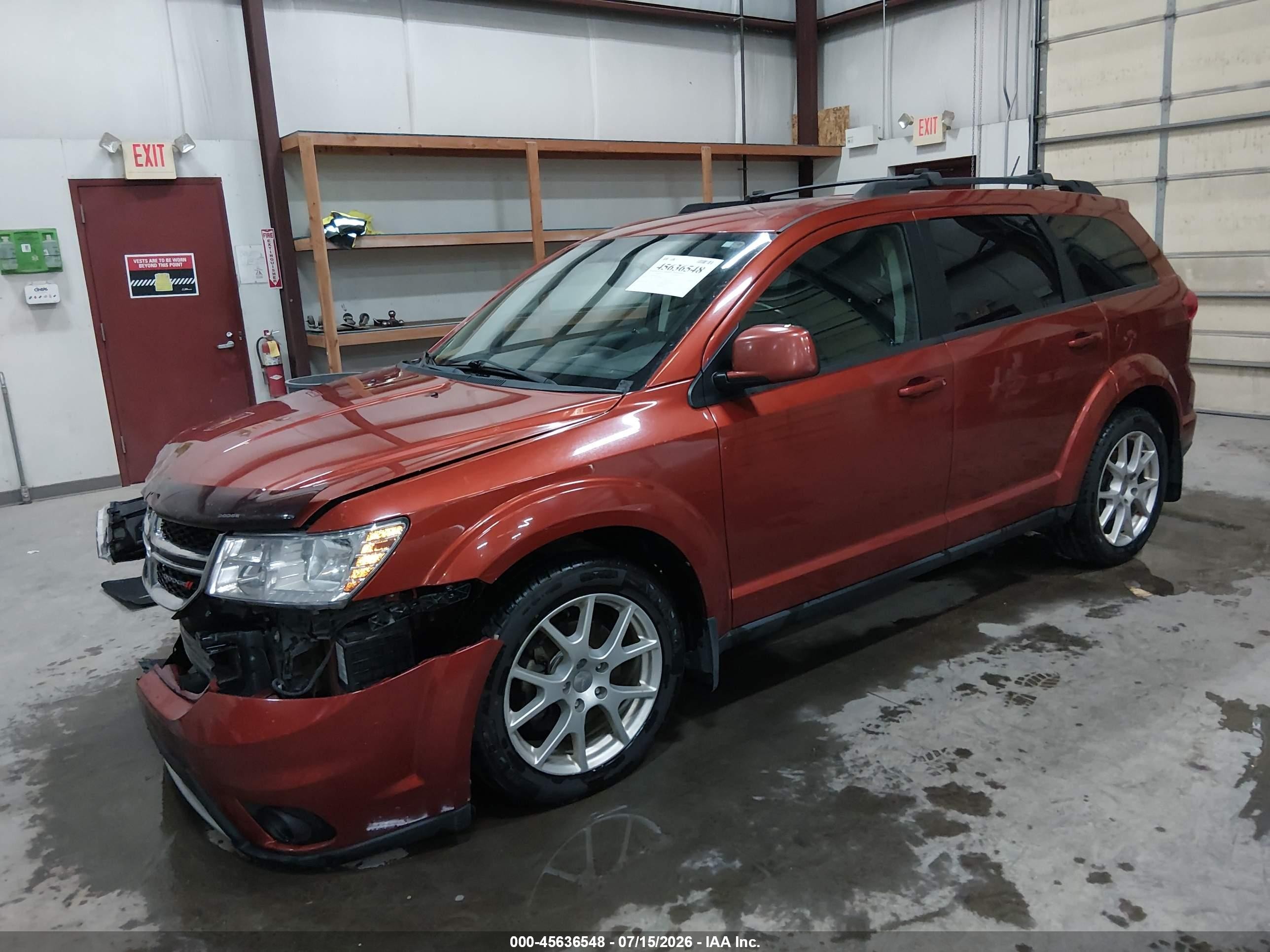 2014 Dodge Journey Sxt Orange vin: 3C4PDDBG4ET142379
