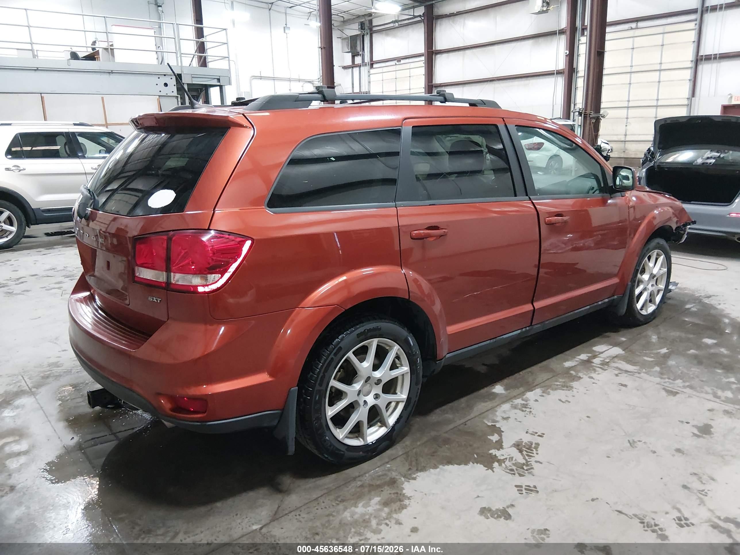 2014 Dodge Journey Sxt Orange vin: 3C4PDDBG4ET142379