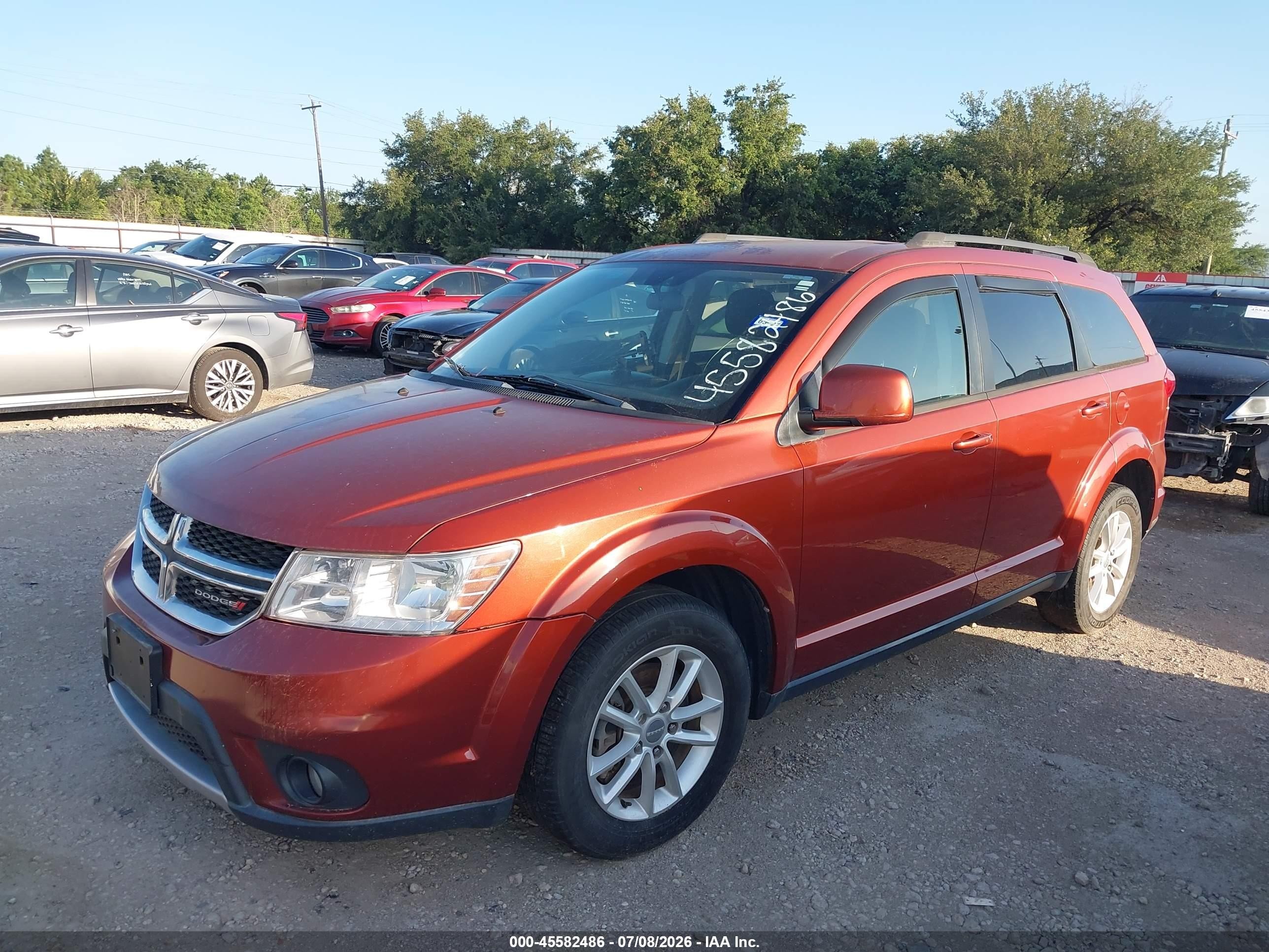 2014 Dodge Journey Sxt Оранжевый vin: 3C4PDDBG4ET212074