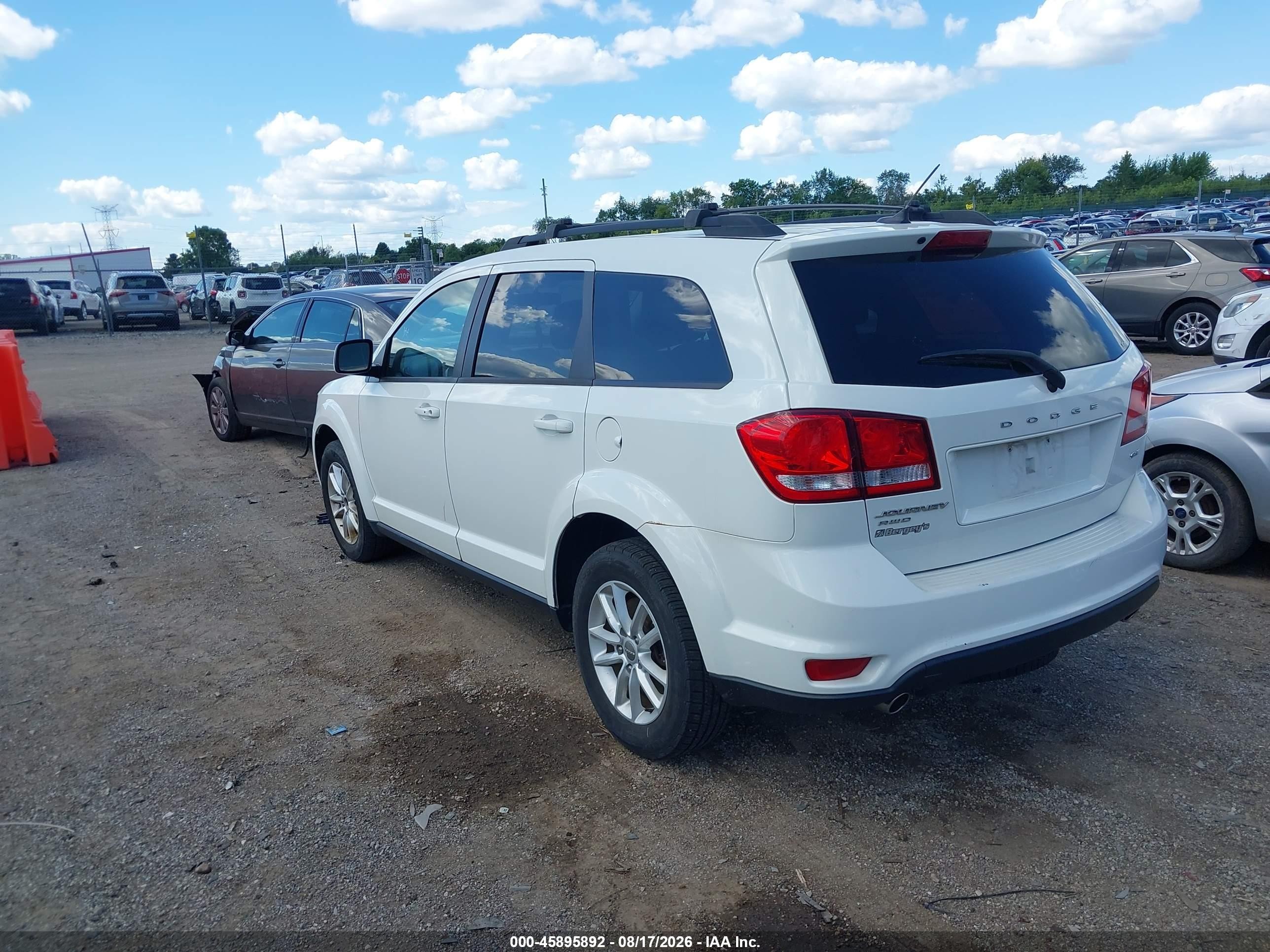 2014 Dodge Journey Sxt White vin: 3C4PDDBG4ET271030