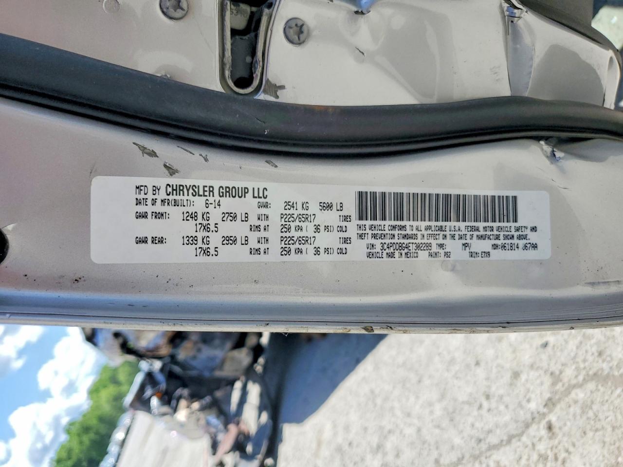 2014 Dodge Journey Sxt Silver vin: 3C4PDDBG4ET302289