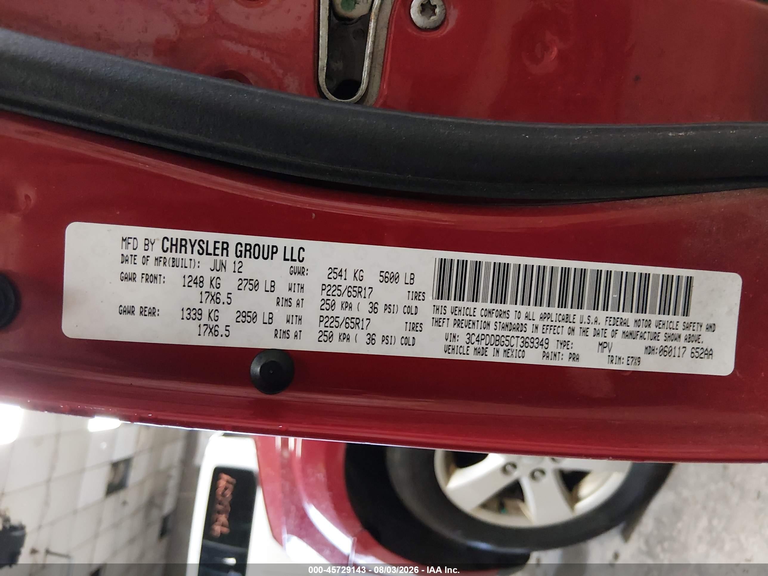 2012 Dodge Journey Sxt Red vin: 3C4PDDBG5CT369349