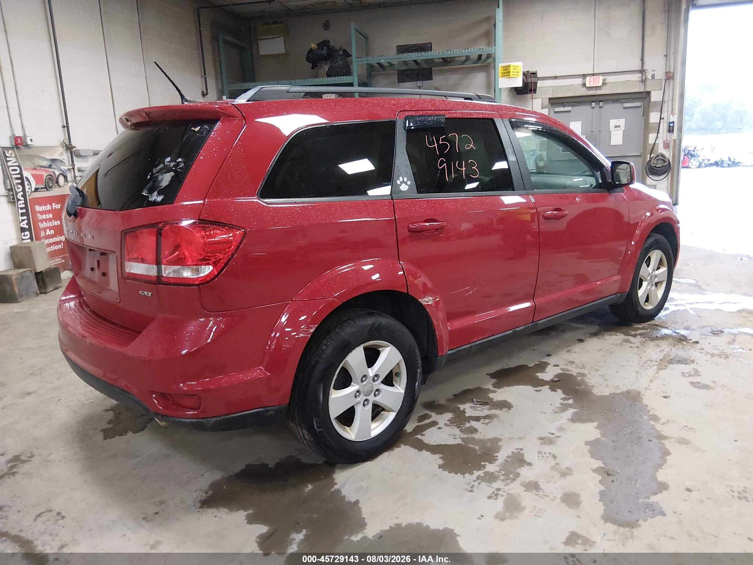 2012 Dodge Journey Sxt Red vin: 3C4PDDBG5CT369349