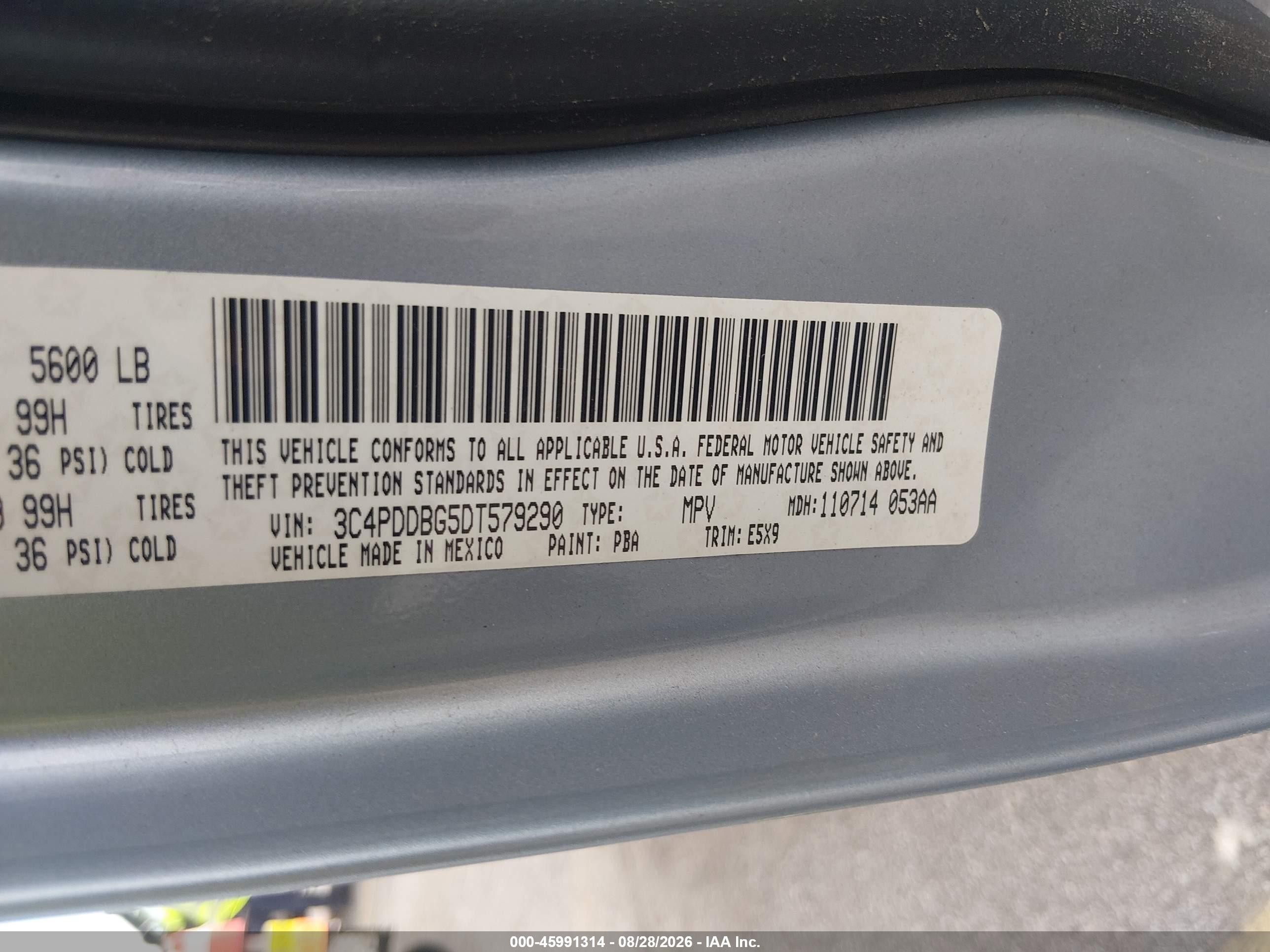 2013 Dodge Journey Sxt Синий vin: 3C4PDDBG5DT579290