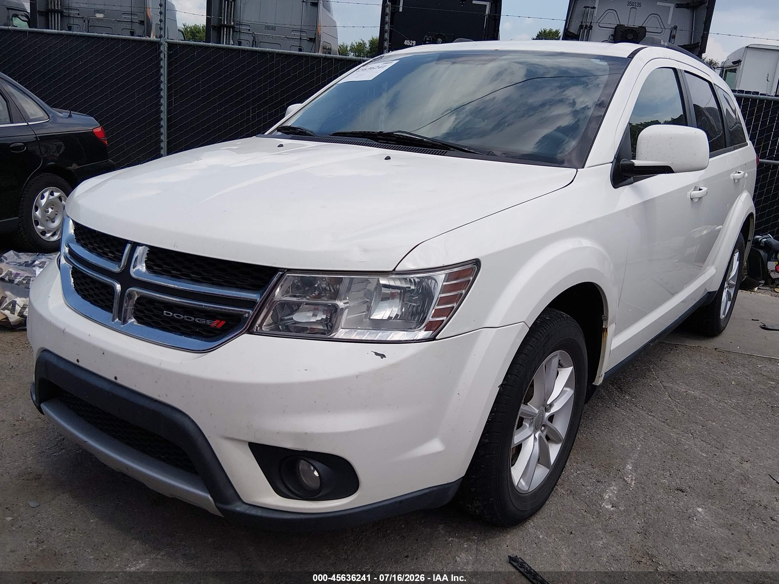 2014 Dodge Journey Sxt Белый vin: 3C4PDDBG5ET178985