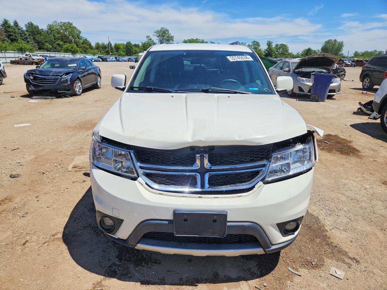2015 Dodge Journey Sxt White vin: 3C4PDDBG5FT611836