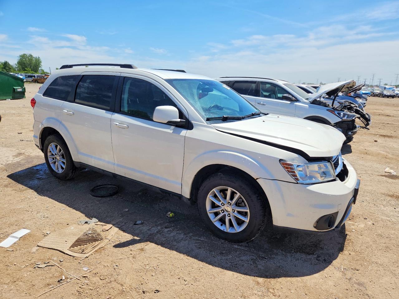 2015 Dodge Journey Sxt White vin: 3C4PDDBG5FT611836