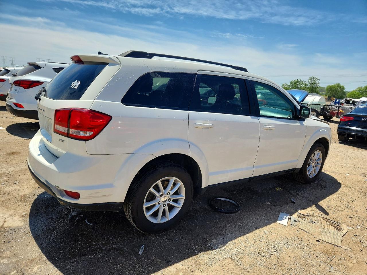 2015 Dodge Journey Sxt White vin: 3C4PDDBG5FT611836
