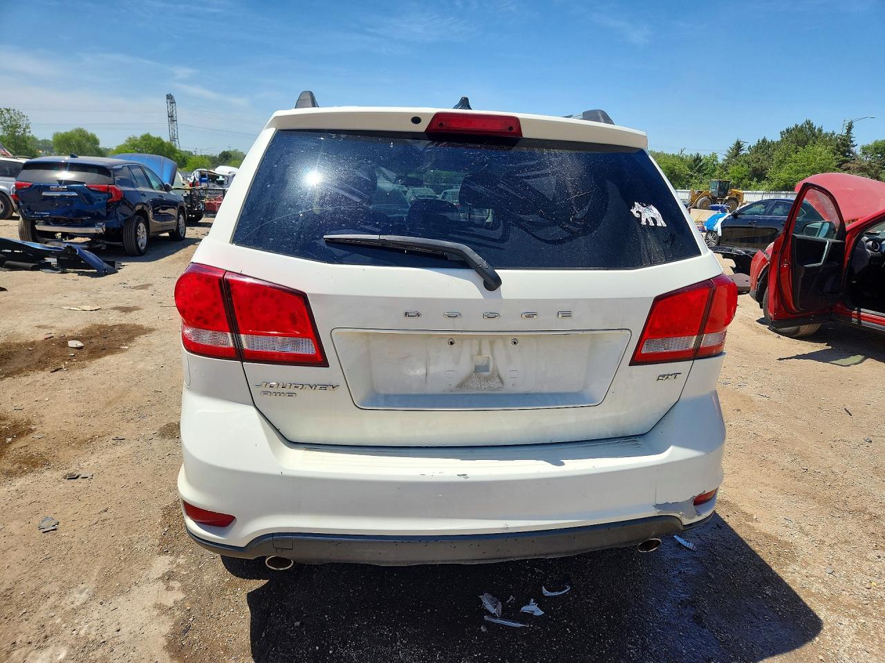 2015 Dodge Journey Sxt White vin: 3C4PDDBG5FT611836