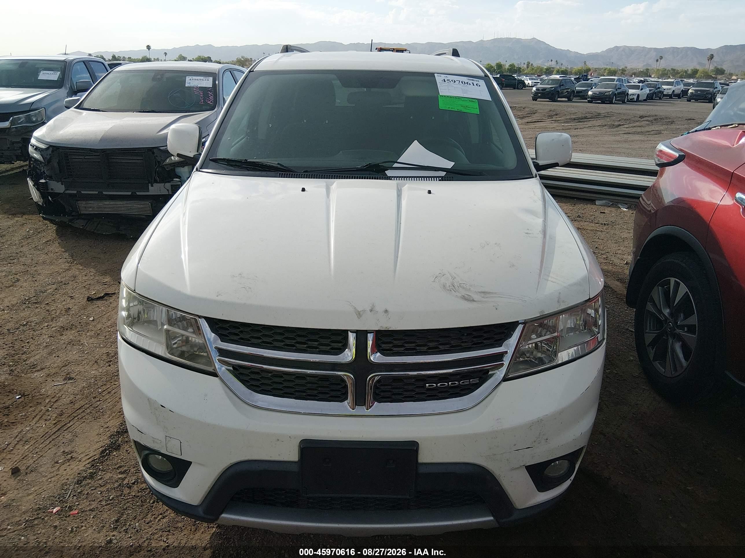 2012 Dodge Journey Sxt White vin: 3C4PDDBG6CT166616