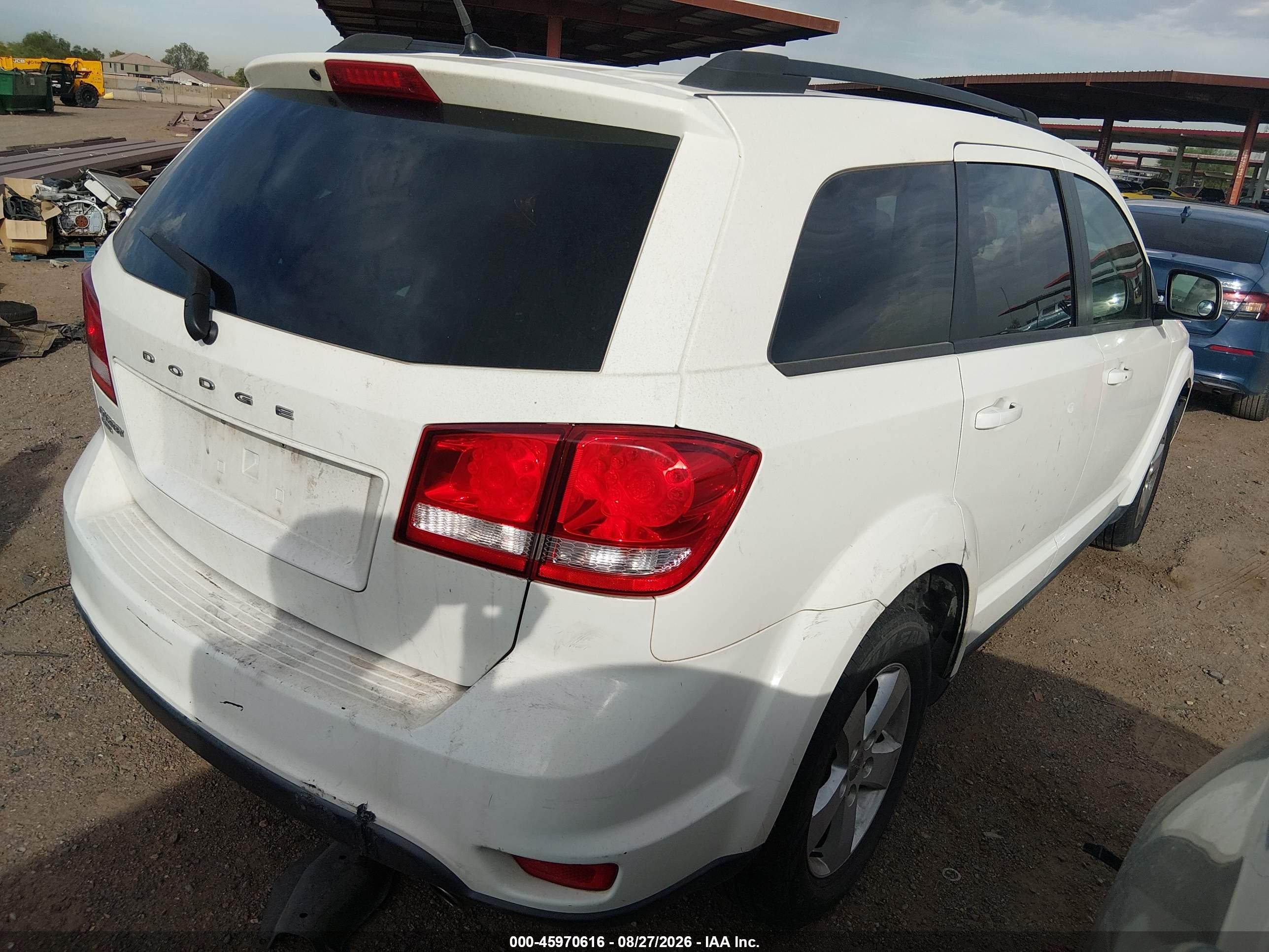 2012 Dodge Journey Sxt White vin: 3C4PDDBG6CT166616