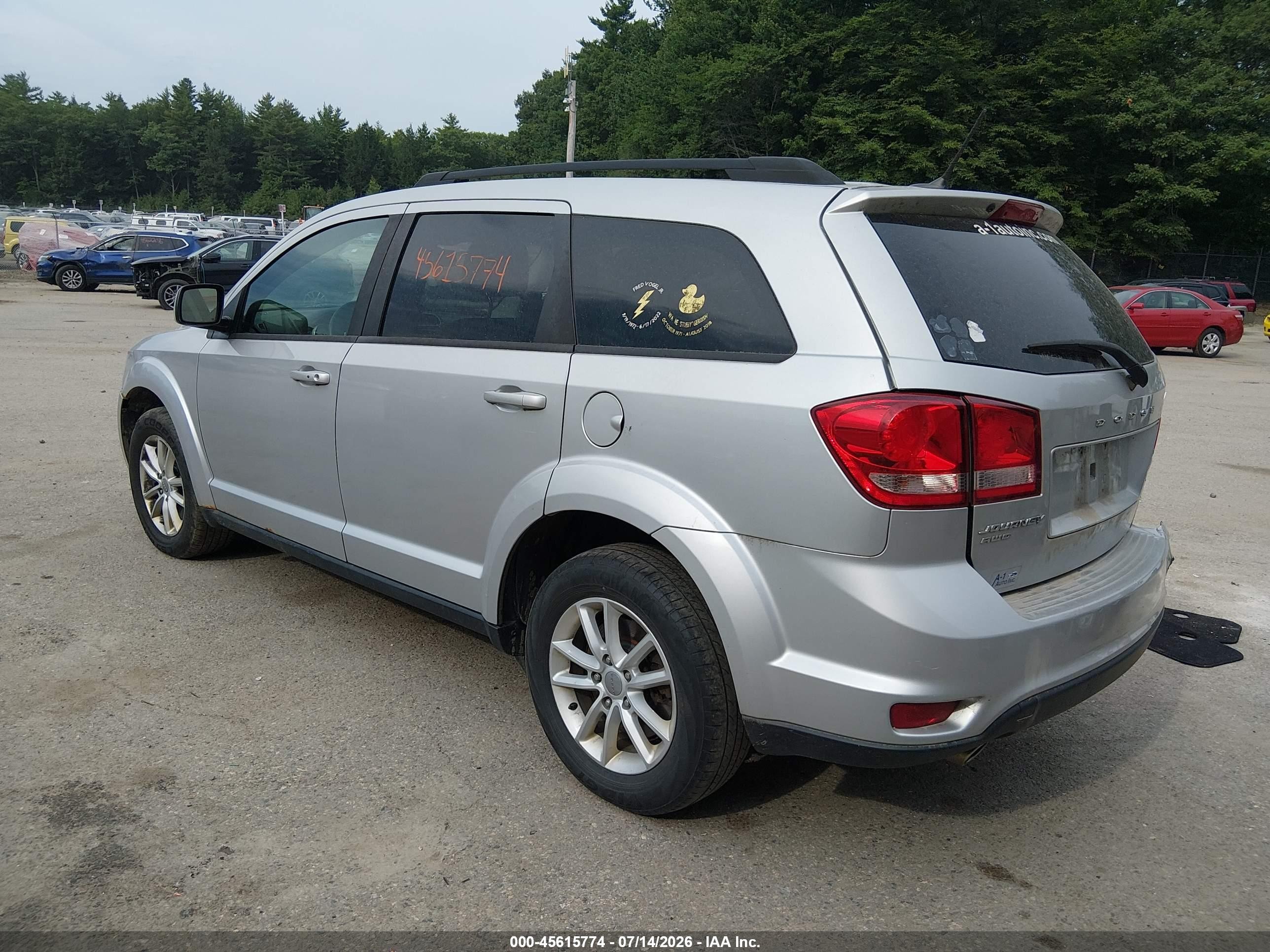 2014 Dodge Journey Sxt Silver vin: 3C4PDDBG6ET167025