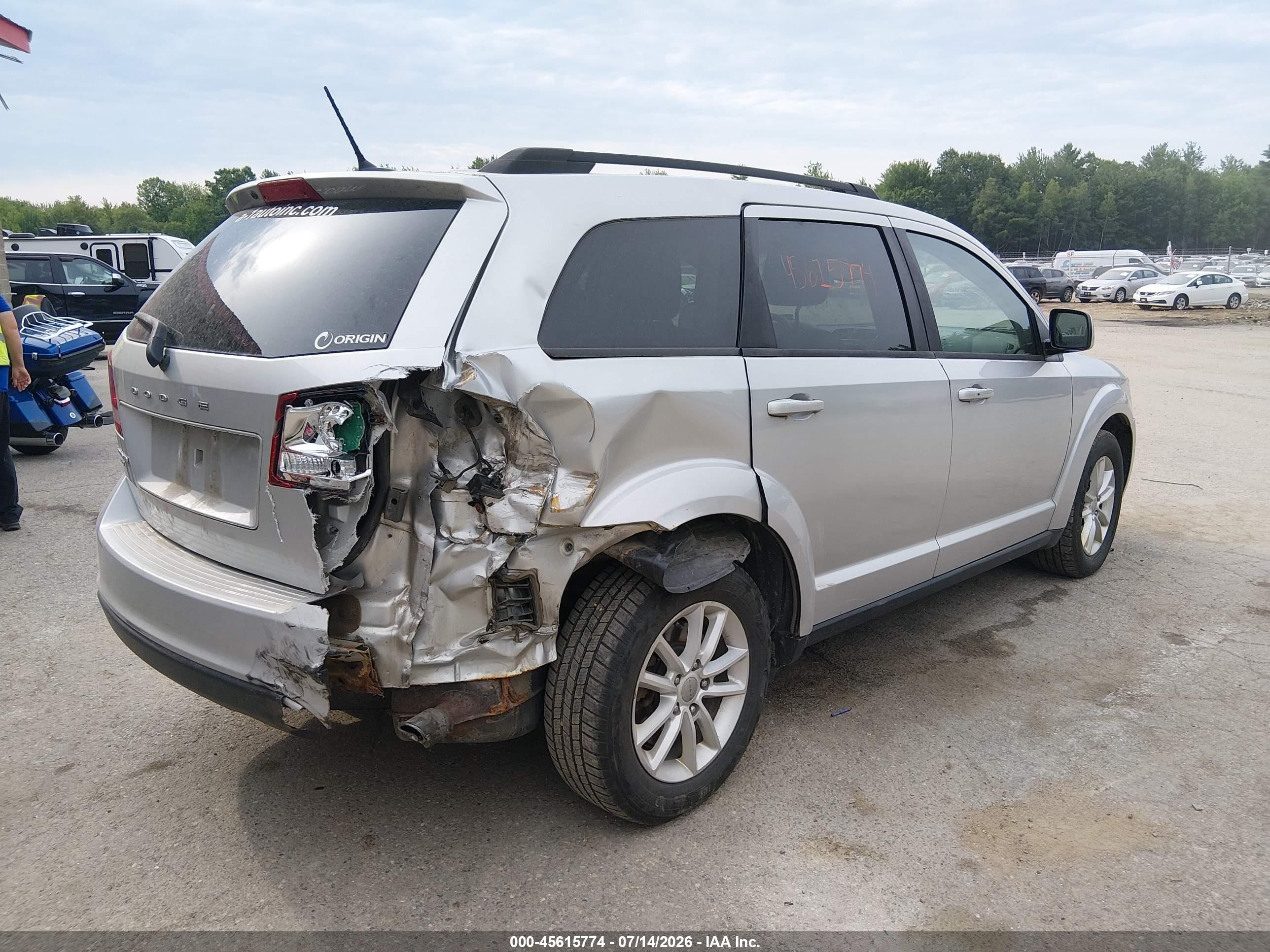 2014 Dodge Journey Sxt Silver vin: 3C4PDDBG6ET167025