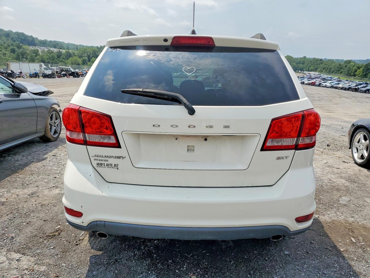 2014 Dodge Journey Sxt White vin: 3C4PDDBG7ET127942