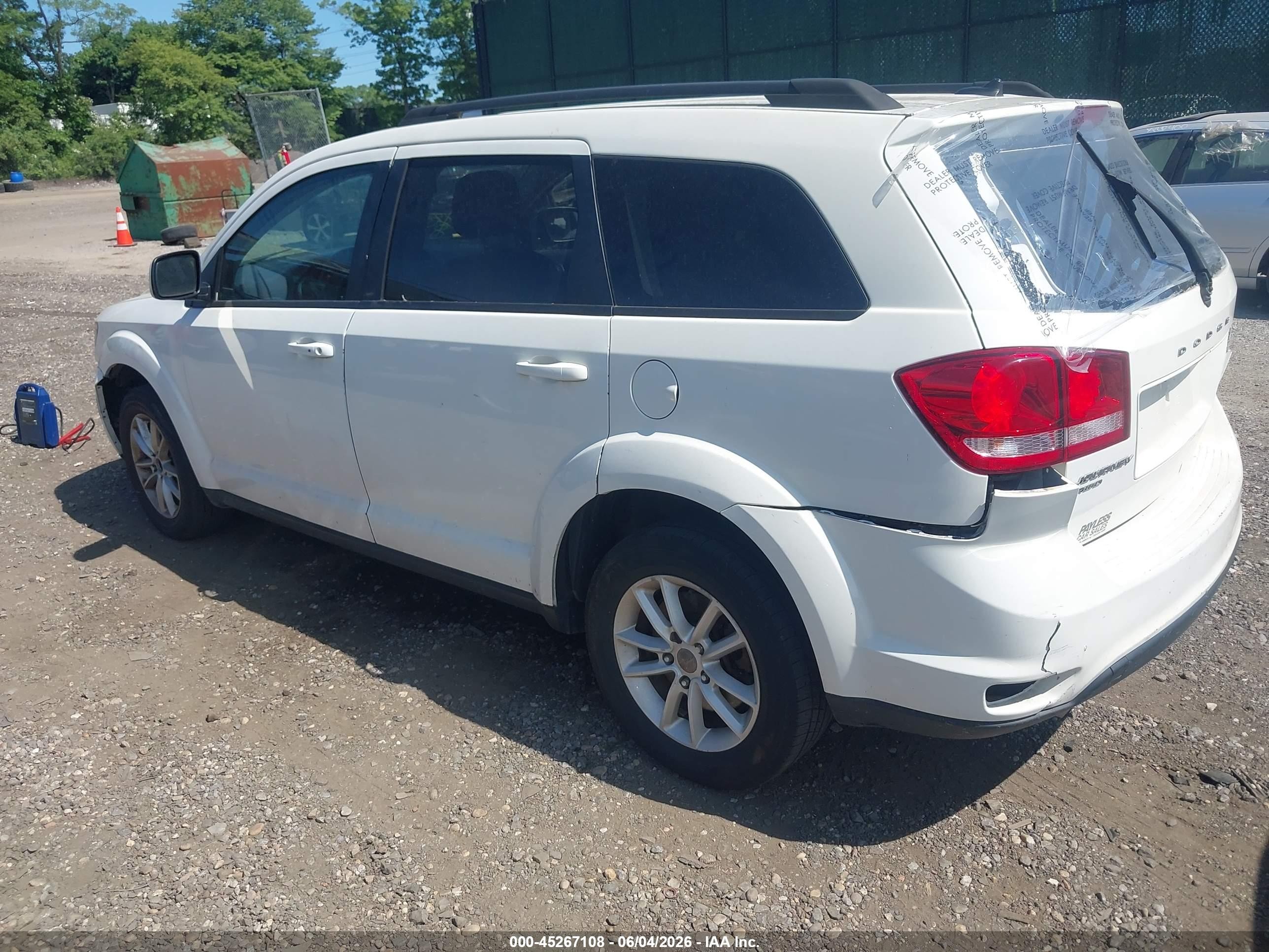 2016 Dodge Journey Sxt White vin: 3C4PDDBG7GT213979