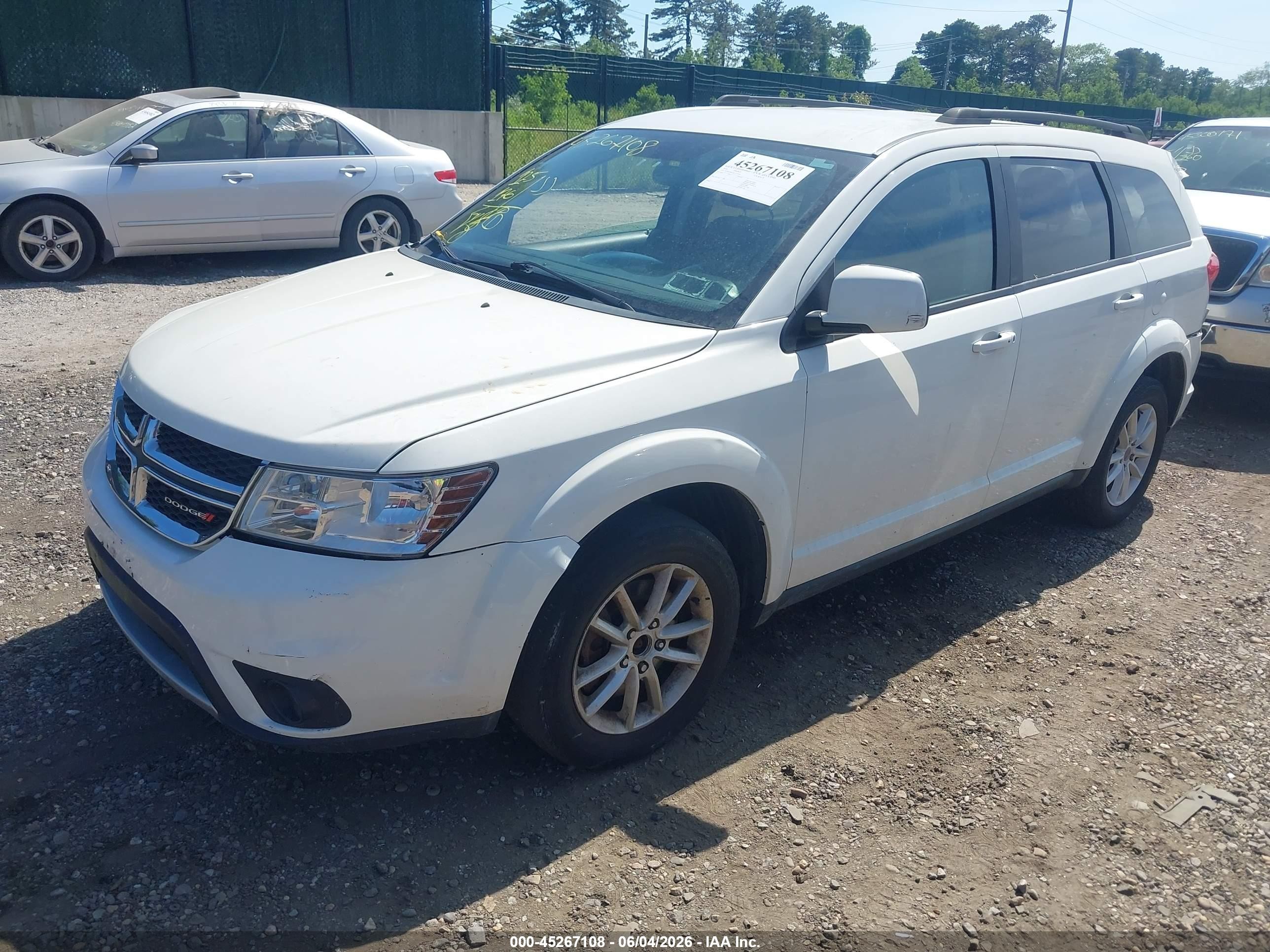 2016 Dodge Journey Sxt White vin: 3C4PDDBG7GT213979