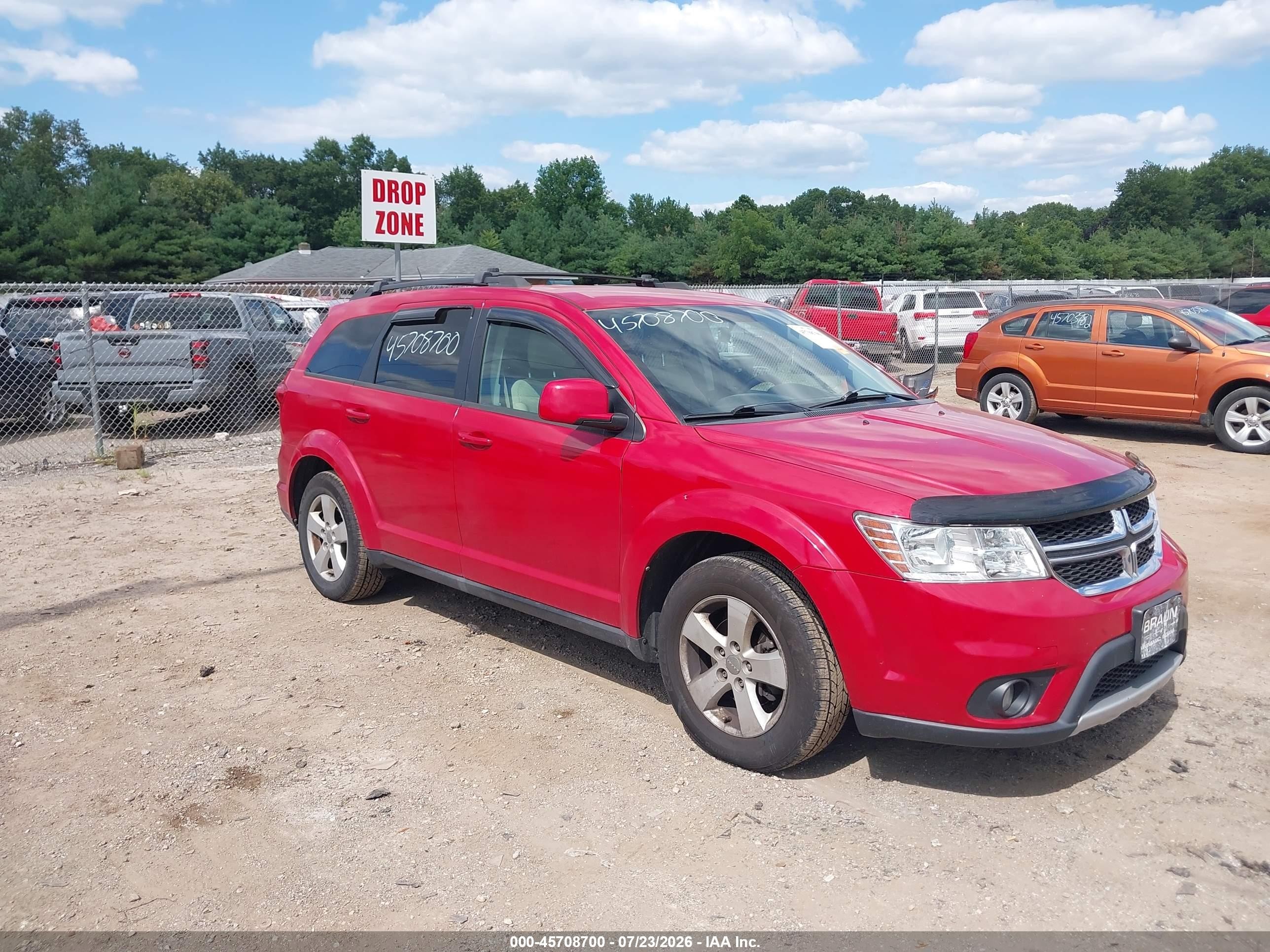 2012 Dodge Journey Sxt Red vin: 3C4PDDBG8CT240148