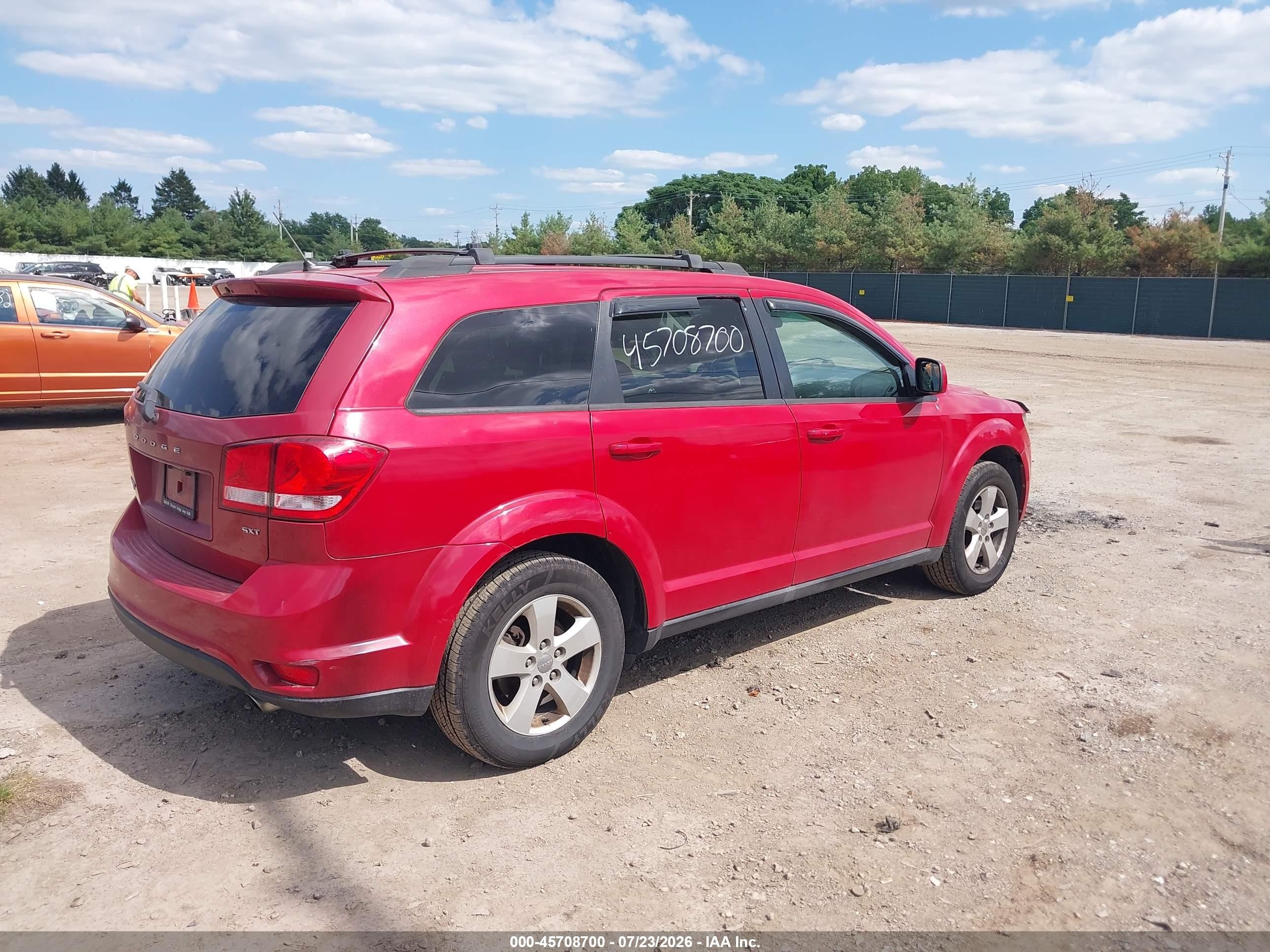 2012 Dodge Journey Sxt Red vin: 3C4PDDBG8CT240148