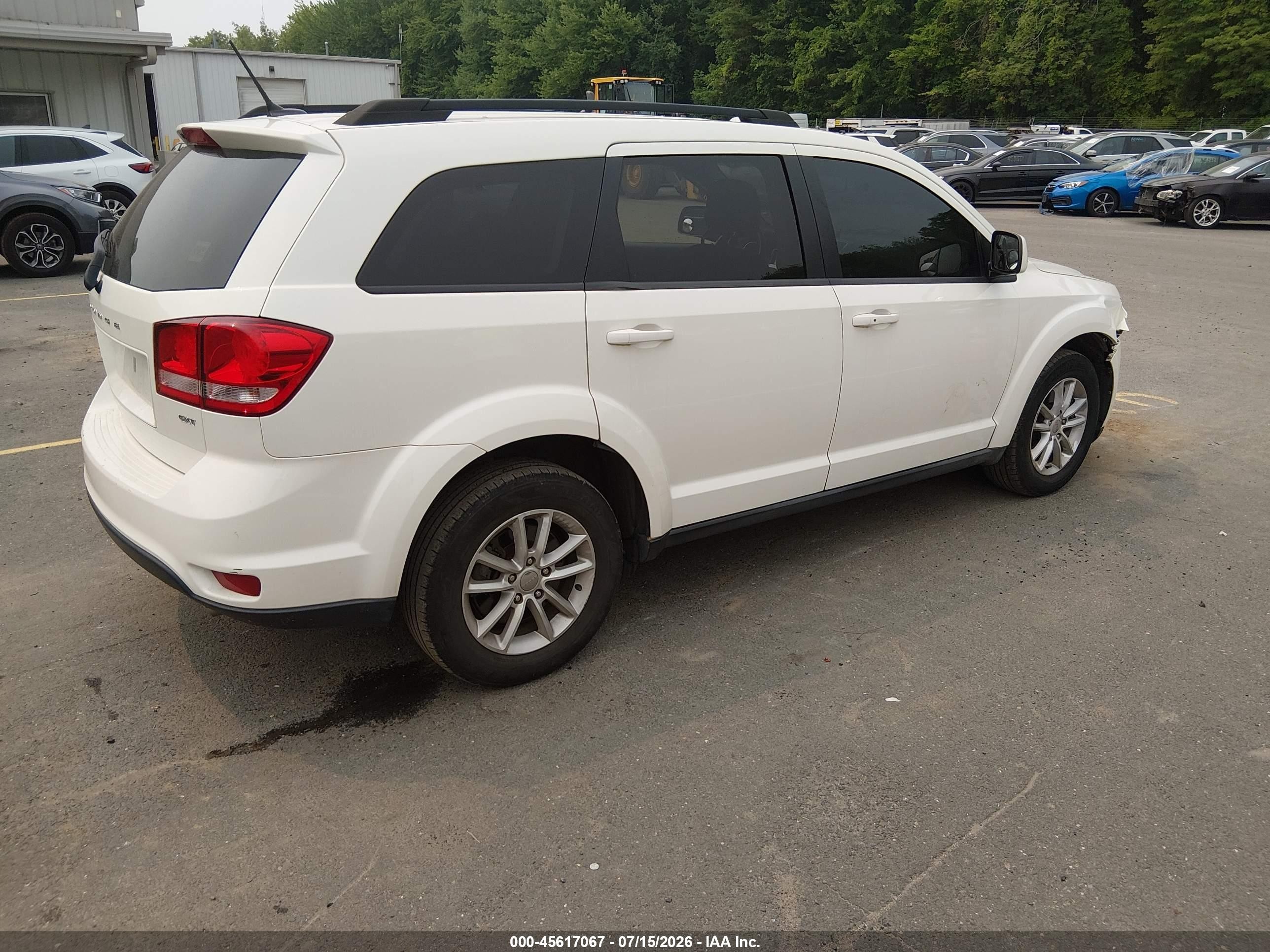 2013 Dodge Journey Sxt White vin: 3C4PDDBG8DT579347