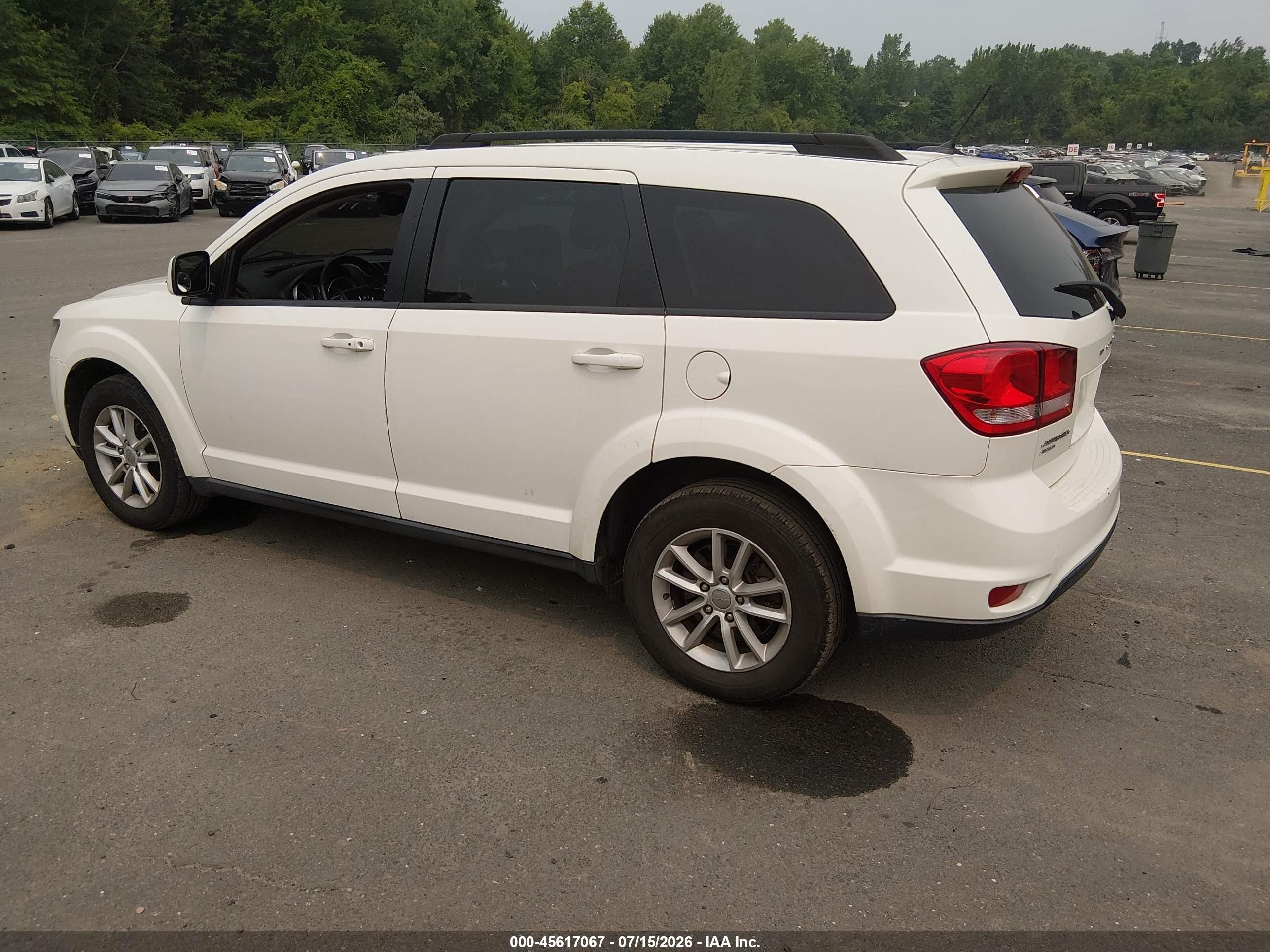 2013 Dodge Journey Sxt White vin: 3C4PDDBG8DT579347