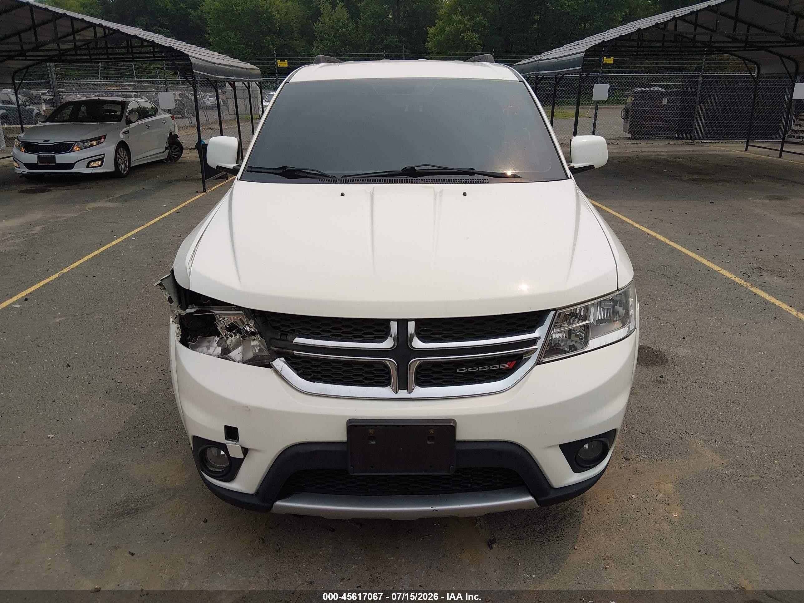 2013 Dodge Journey Sxt White vin: 3C4PDDBG8DT579347