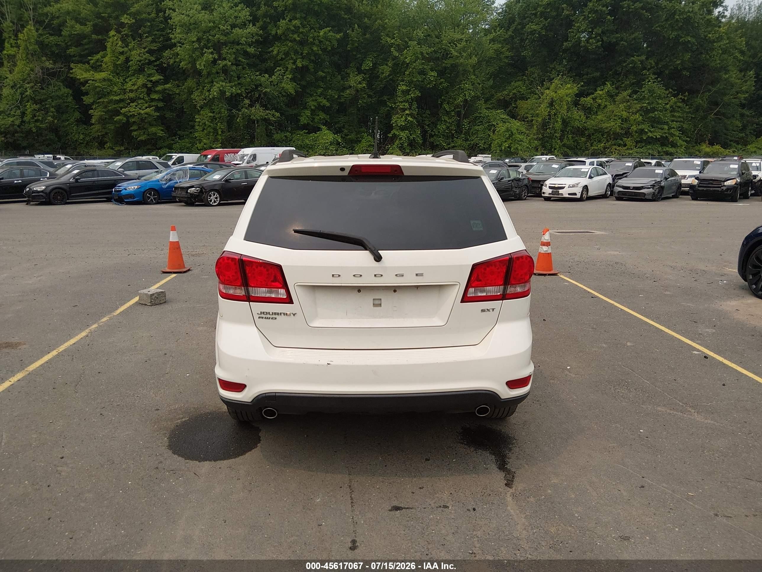 2013 Dodge Journey Sxt White vin: 3C4PDDBG8DT579347