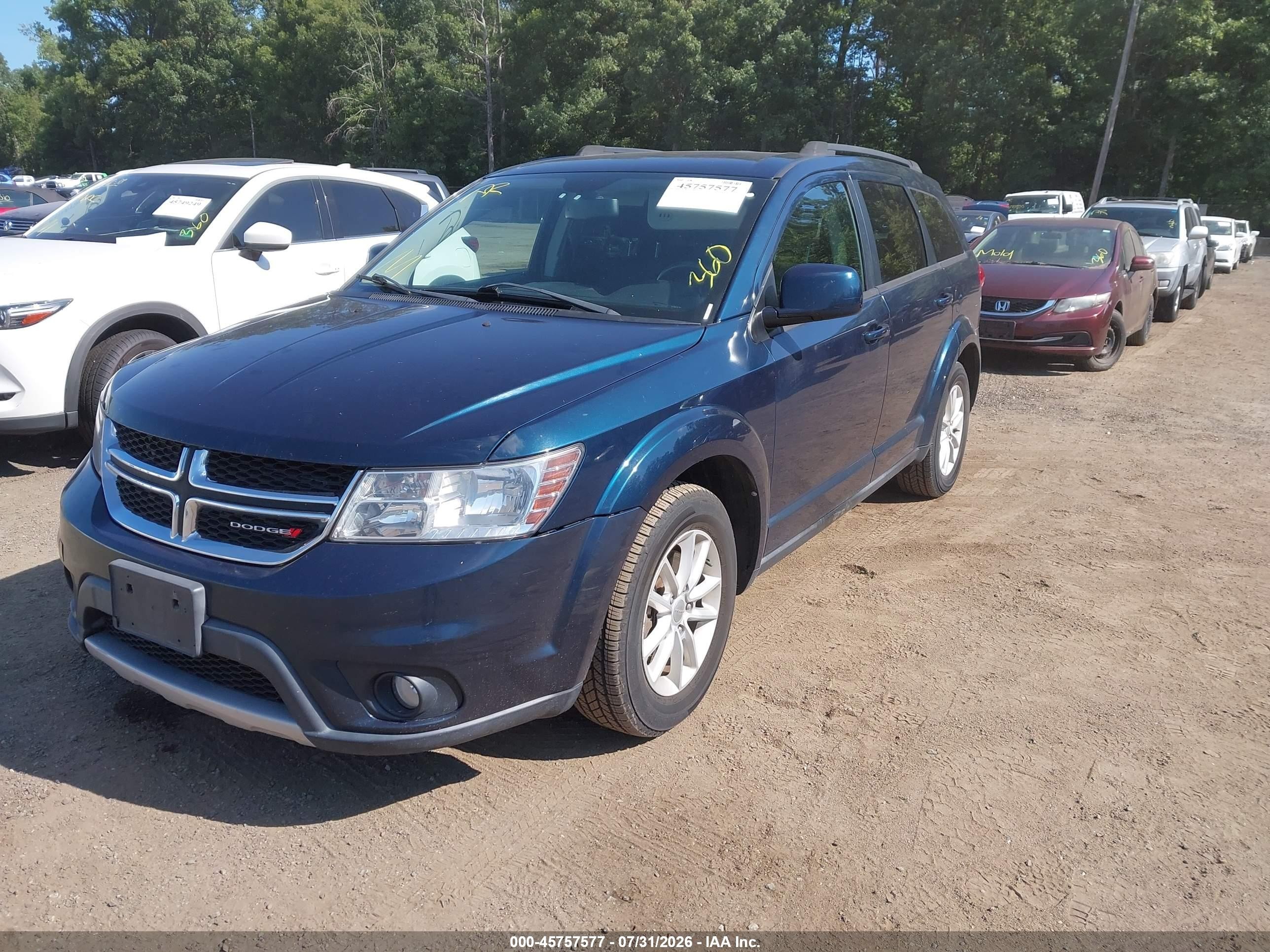 2014 Dodge Journey Sxt Blue vin: 3C4PDDBG8ET162781