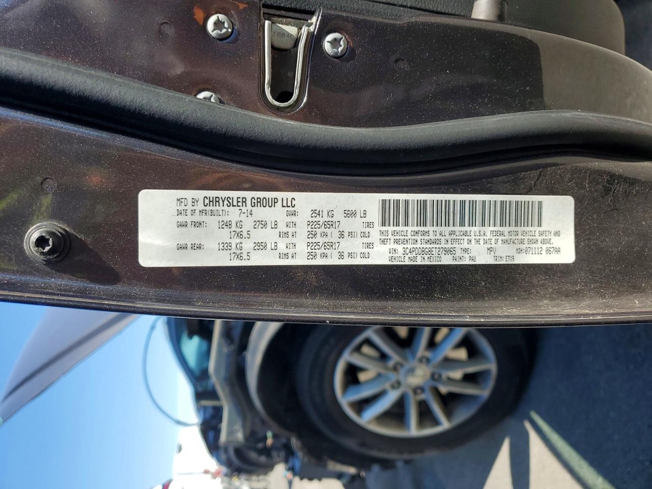 2014 Dodge Journey Sxt Gray vin: 3C4PDDBG8ET279065