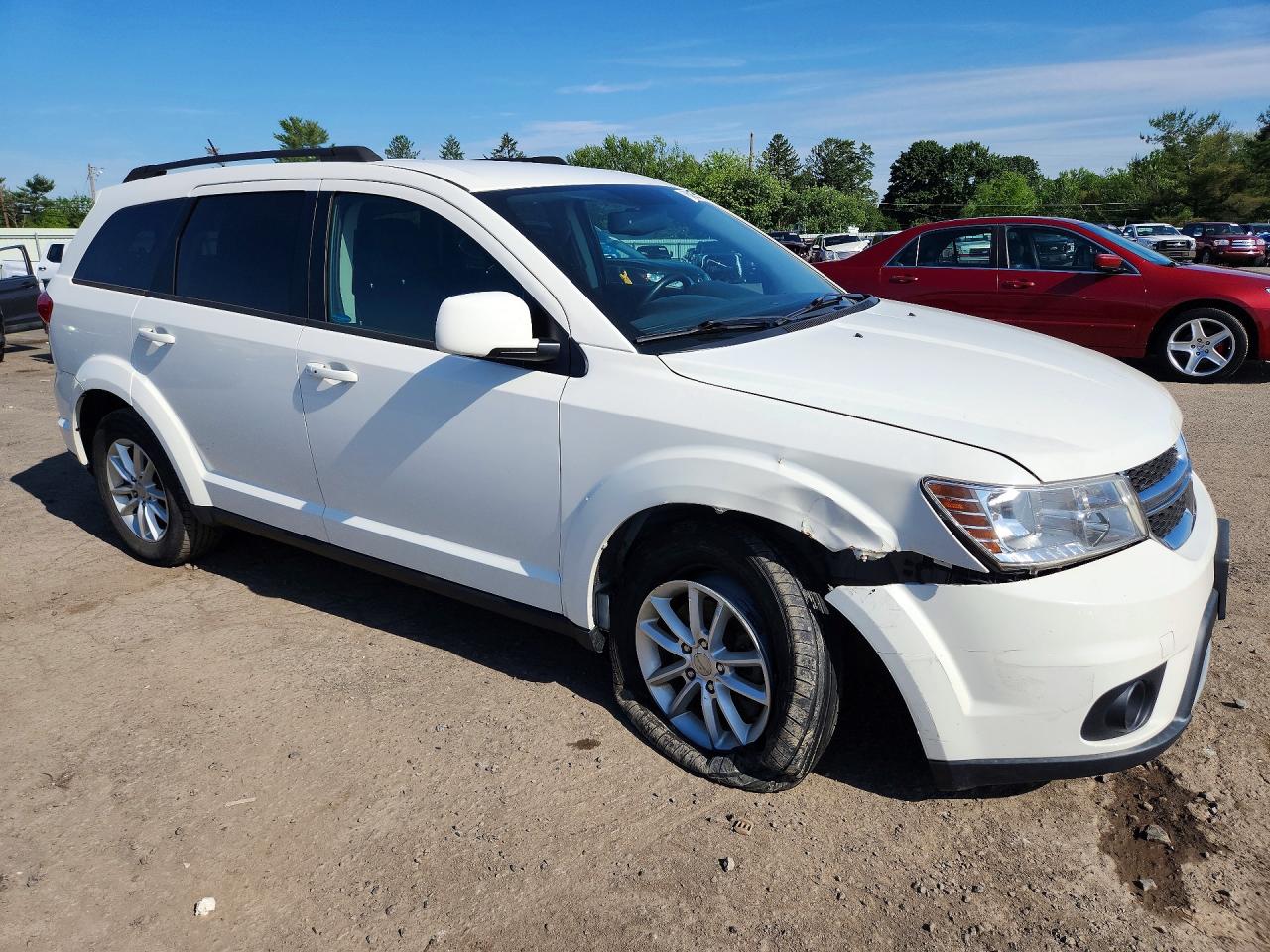 2015 Dodge Journey Sxt White vin: 3C4PDDBG8FT606615