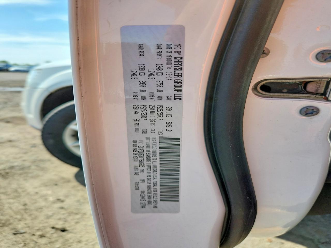 2015 Dodge Journey Sxt White vin: 3C4PDDBG8FT606615