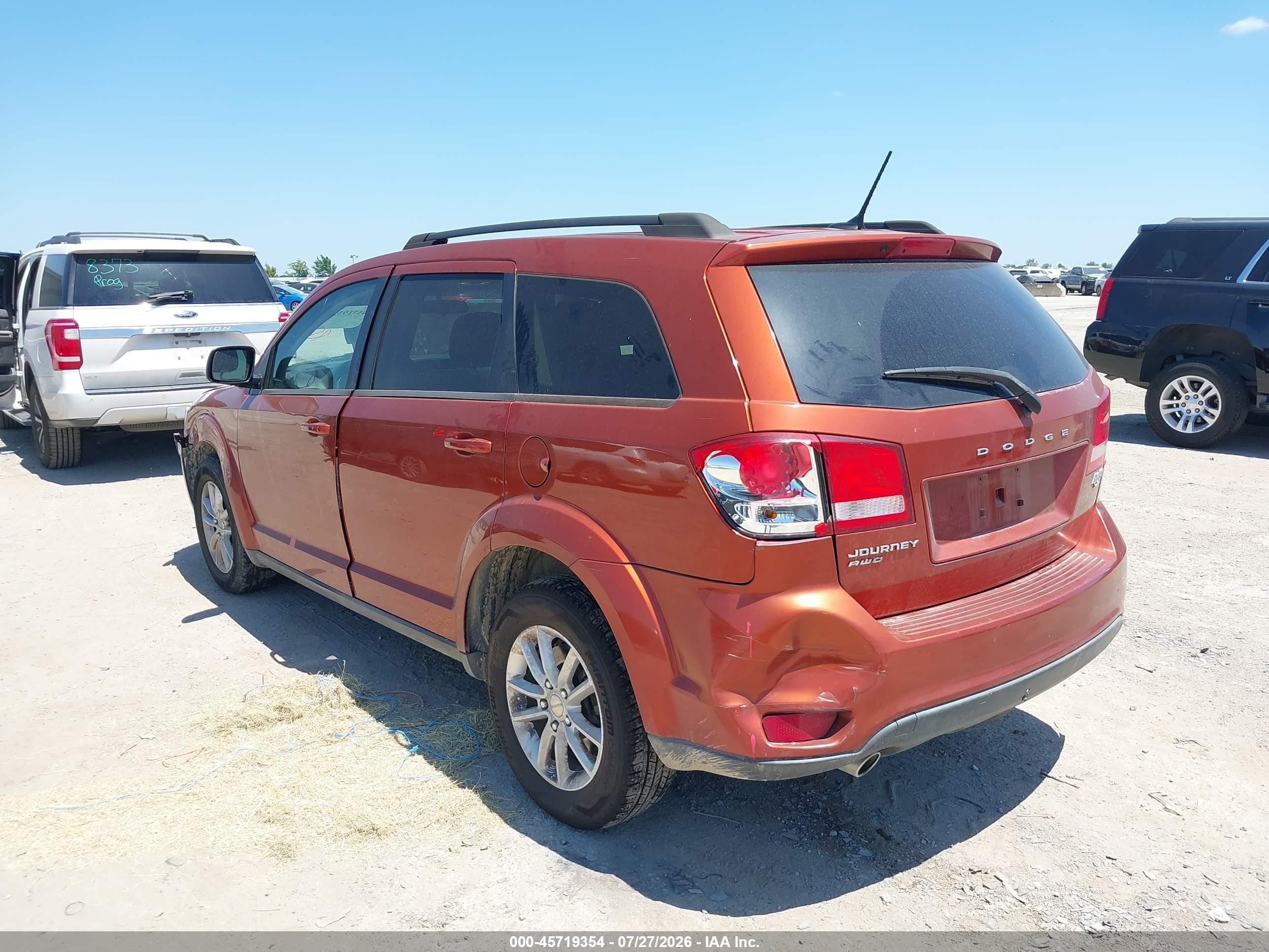 2013 Dodge Journey Sxt Orange vin: 3C4PDDBG9DT549189
