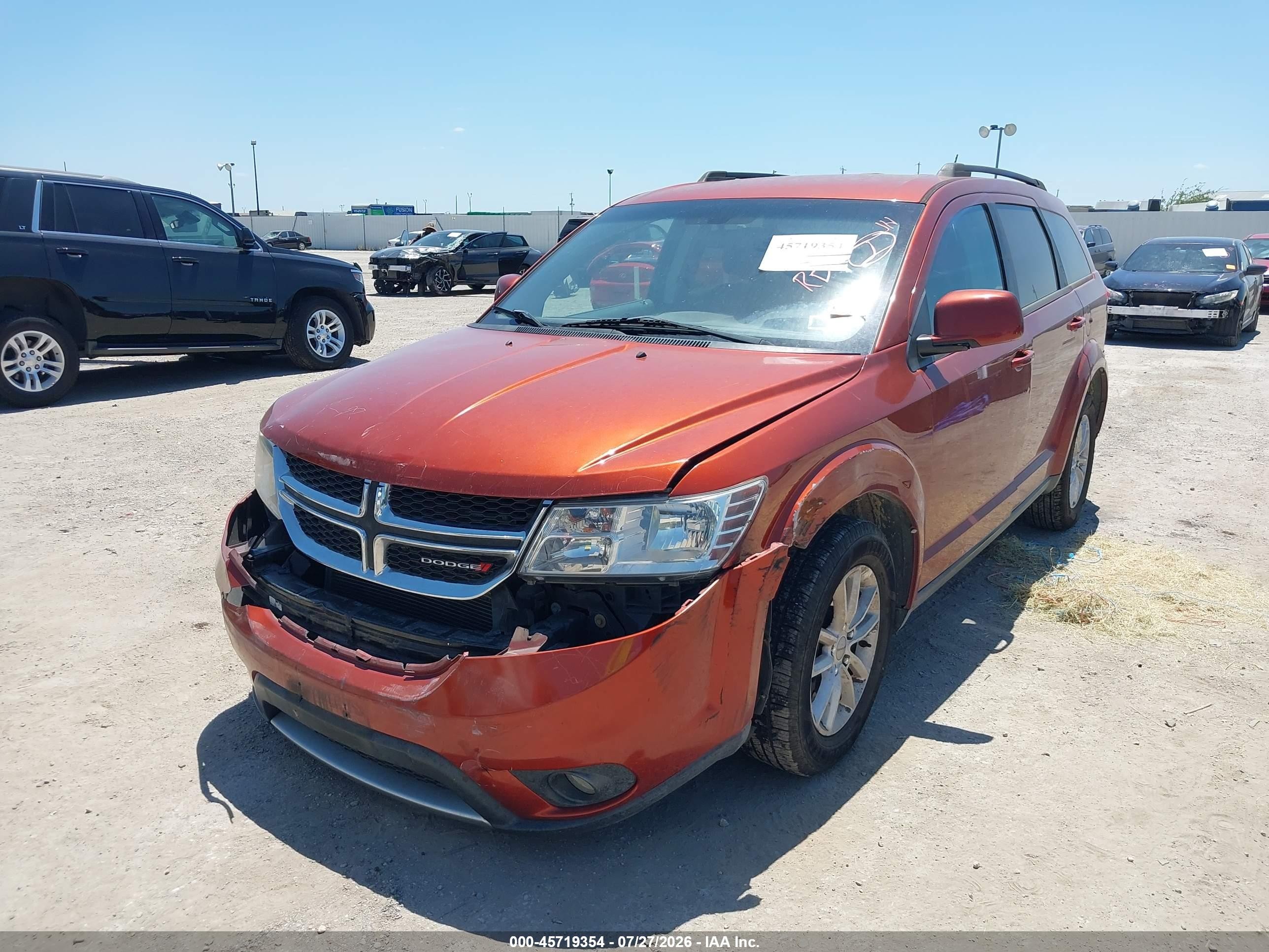 2013 Dodge Journey Sxt Orange vin: 3C4PDDBG9DT549189