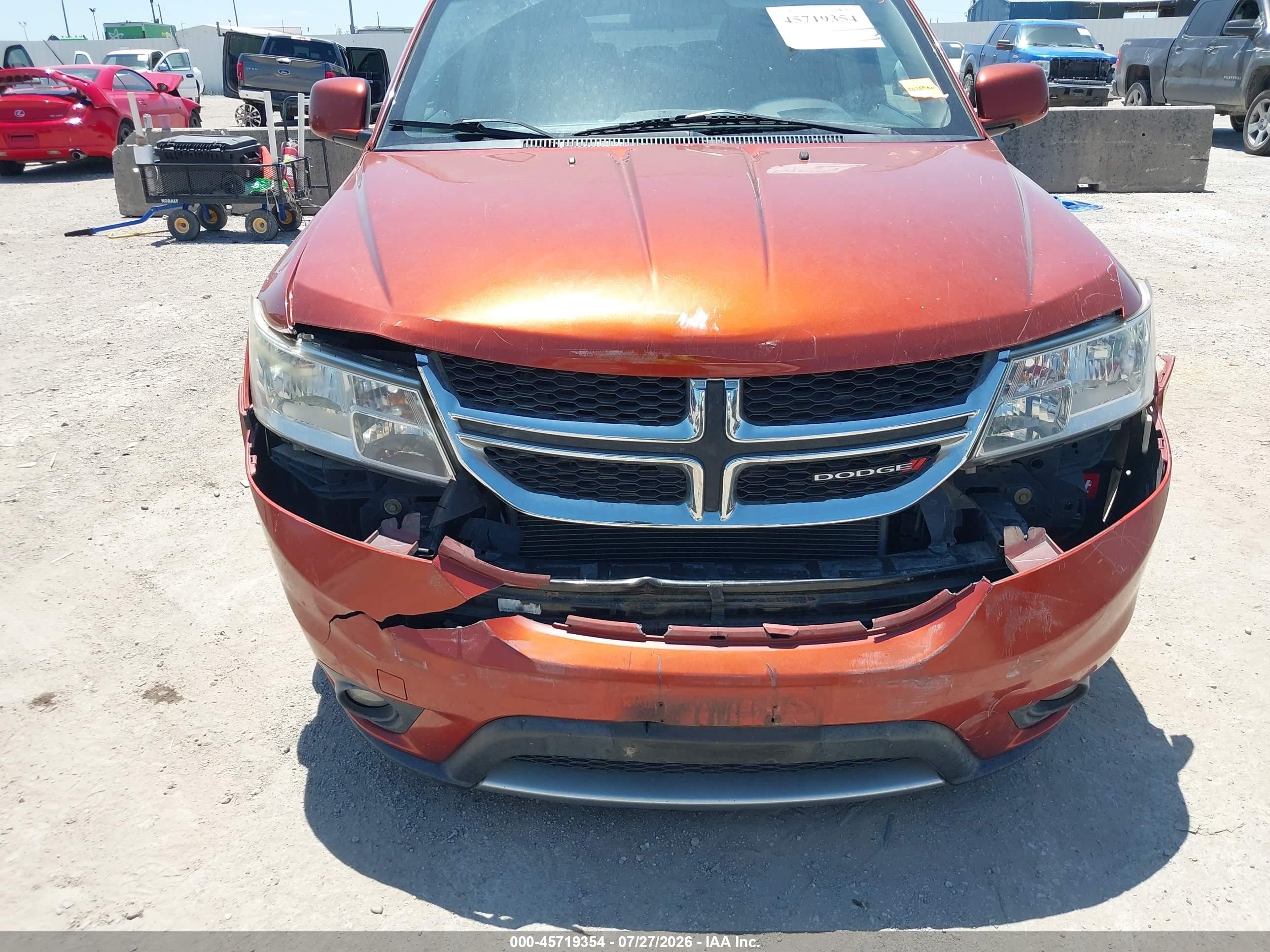 2013 Dodge Journey Sxt Orange vin: 3C4PDDBG9DT549189