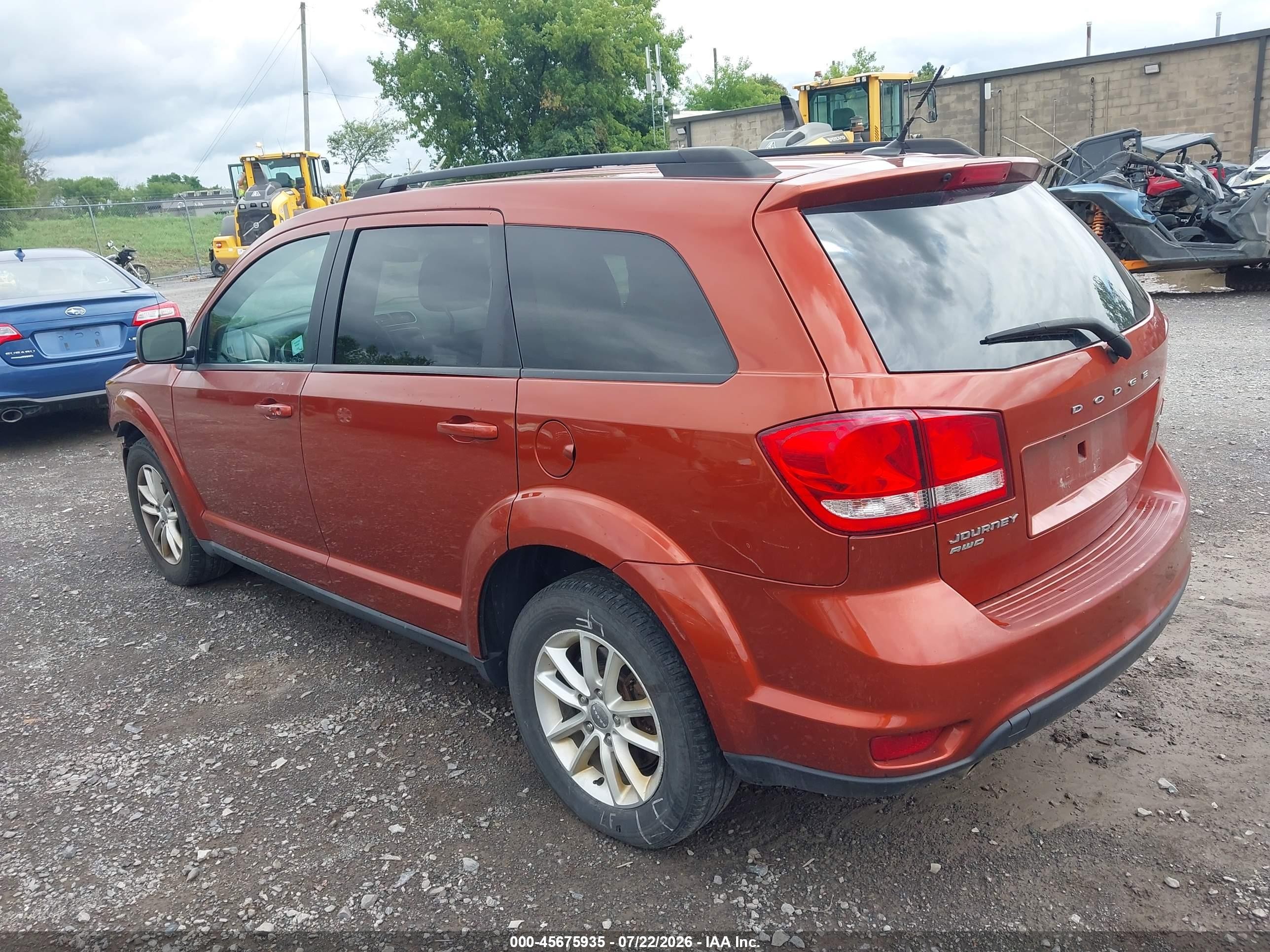2013 Dodge Journey Sxt Orange vin: 3C4PDDBG9DT571614