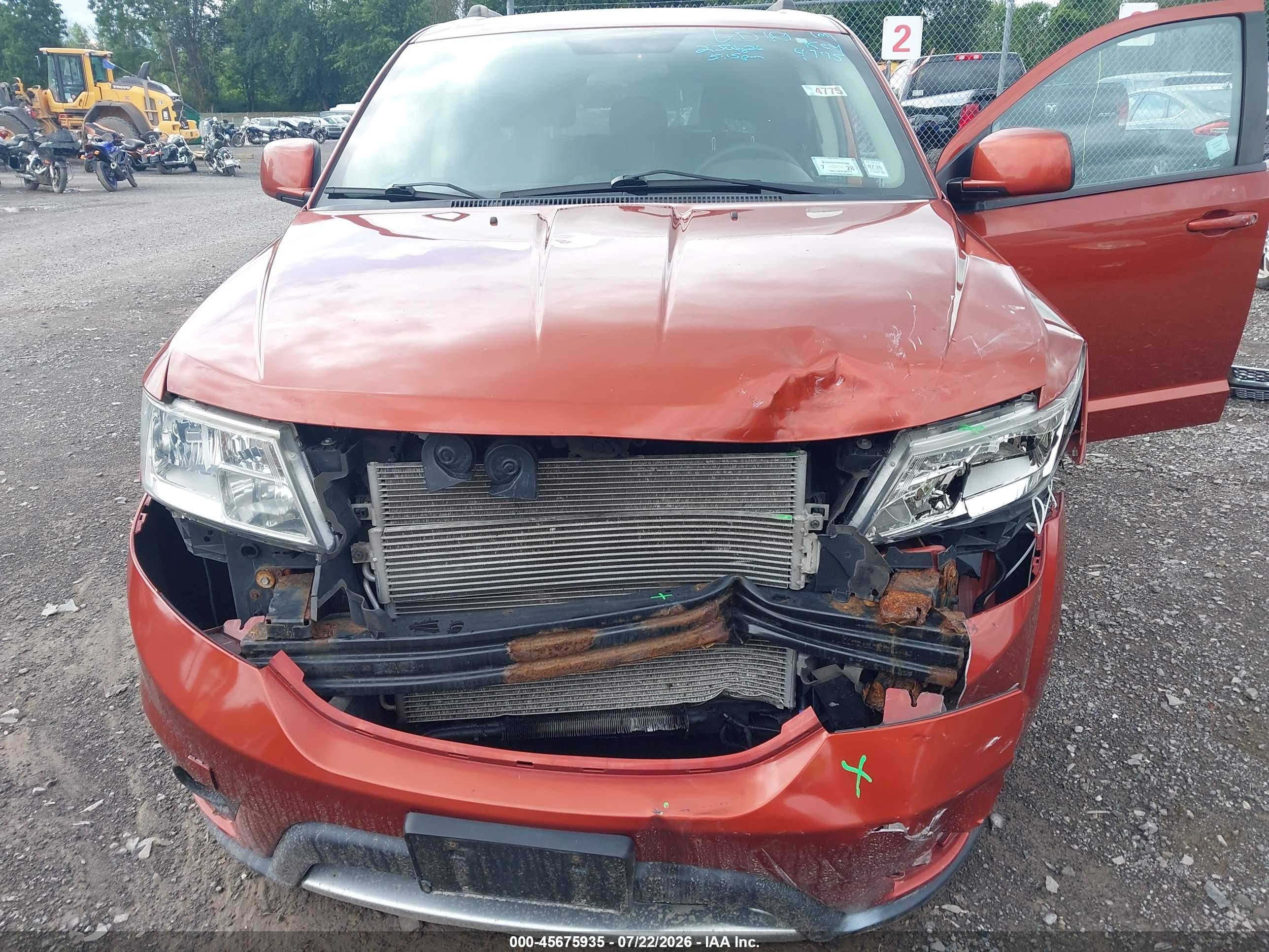 2013 Dodge Journey Sxt Orange vin: 3C4PDDBG9DT571614