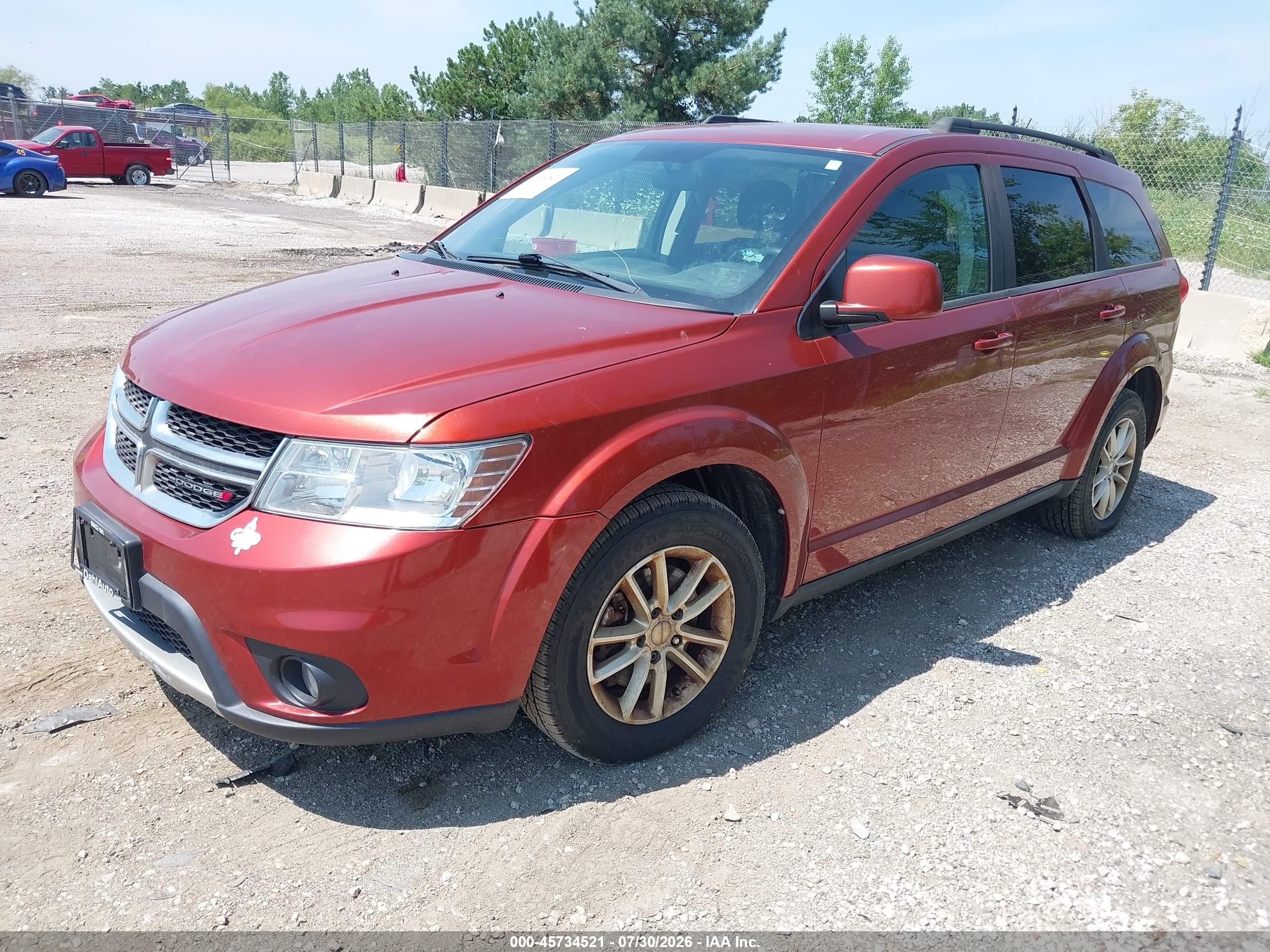 2013 Dodge Journey Sxt Orange vin: 3C4PDDBG9DT571631