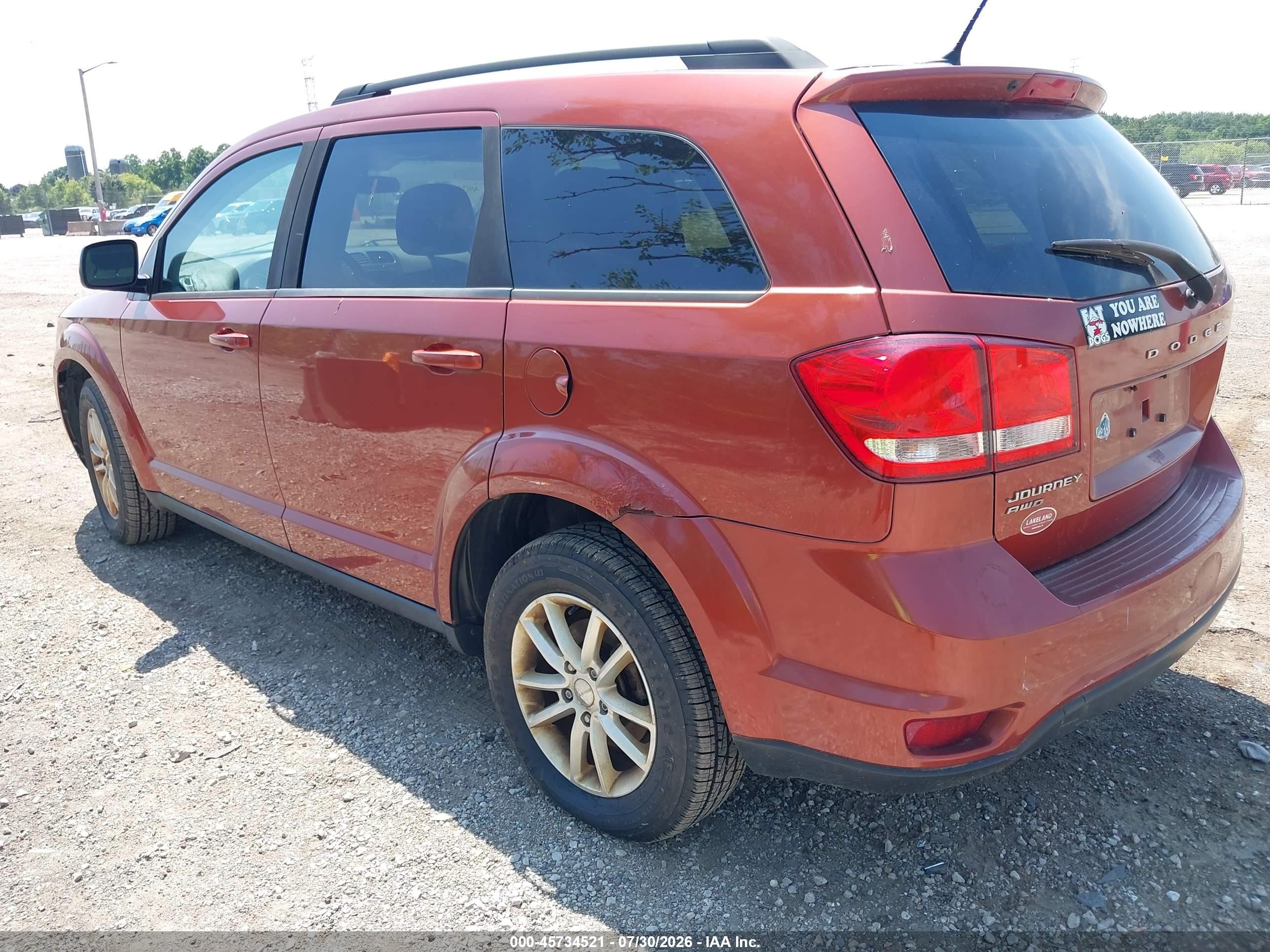 2013 Dodge Journey Sxt Orange vin: 3C4PDDBG9DT571631