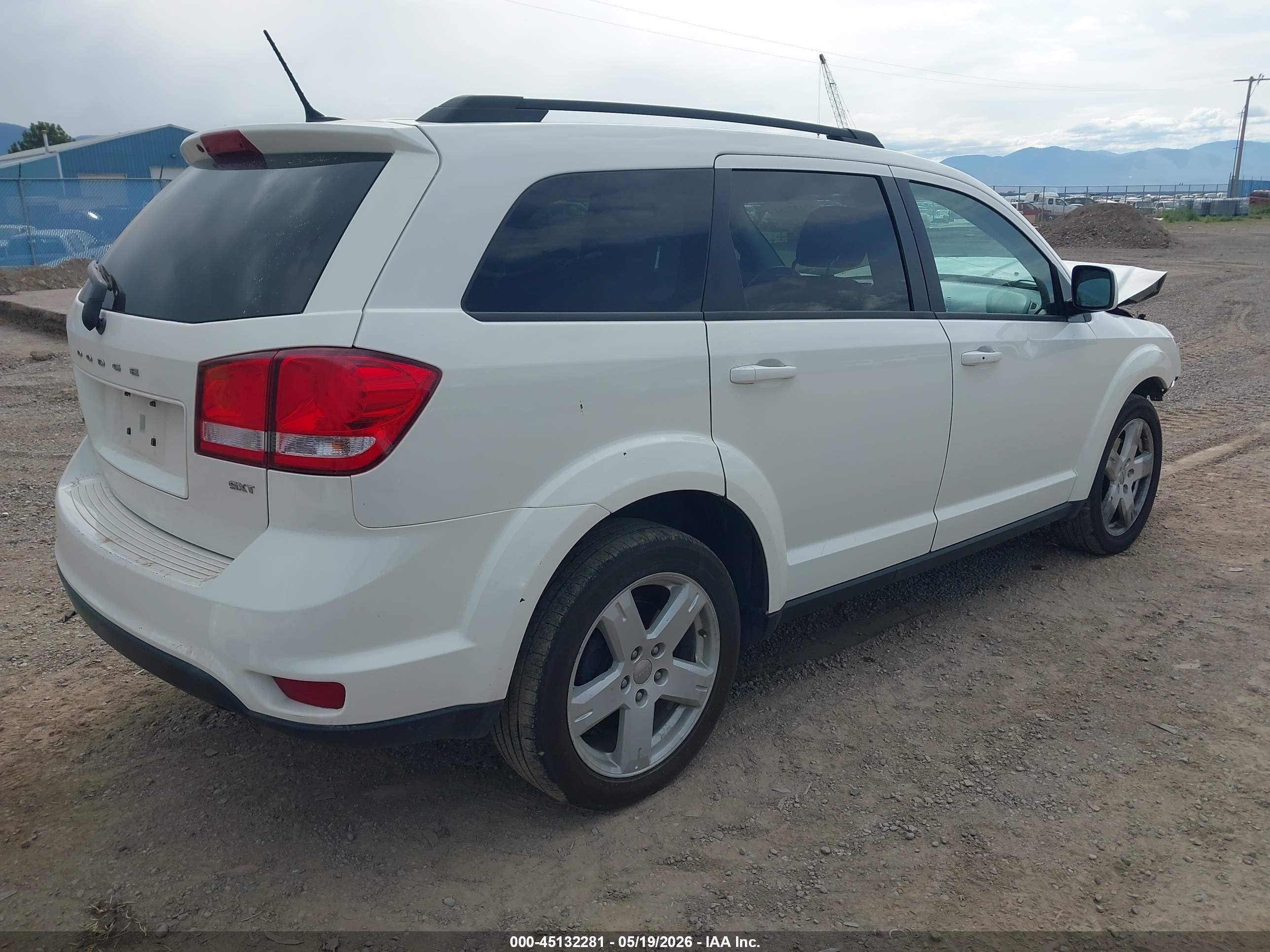 2012 Dodge Journey Sxt White vin: 3C4PDDBGXCT397812