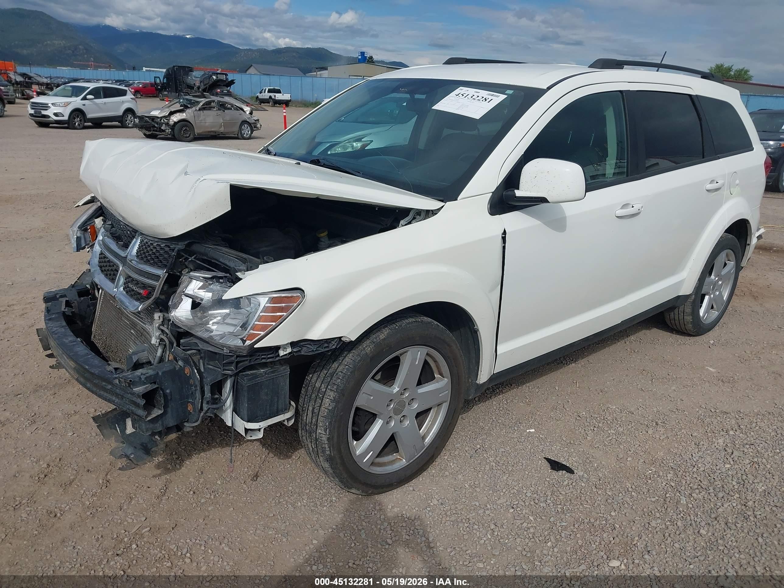 2012 Dodge Journey Sxt White vin: 3C4PDDBGXCT397812