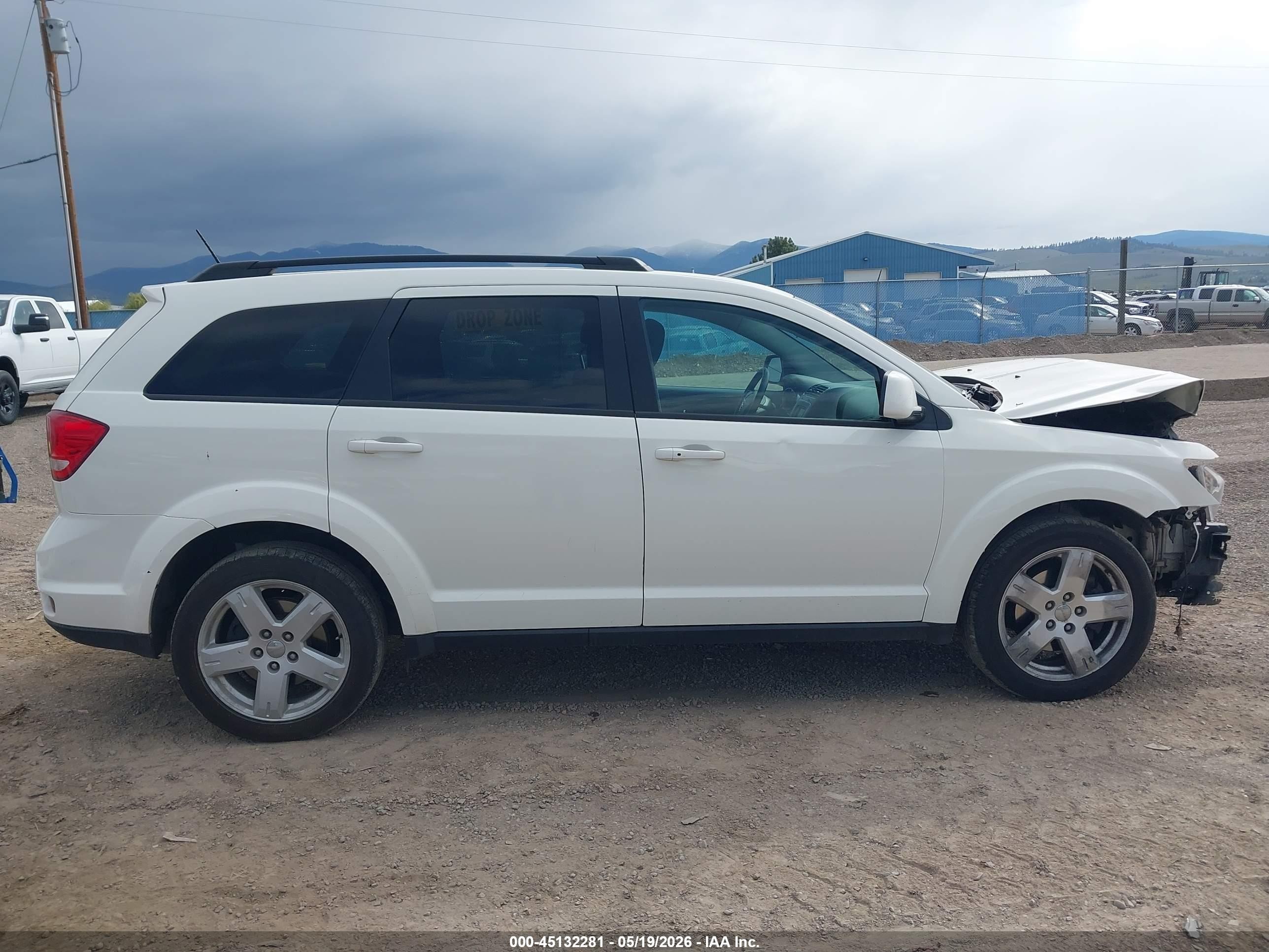2012 Dodge Journey Sxt White vin: 3C4PDDBGXCT397812