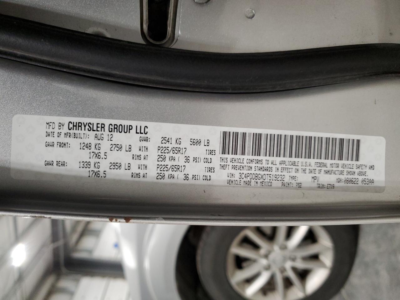 2013 Dodge Journey Sxt Gray vin: 3C4PDDBGXDT519232
