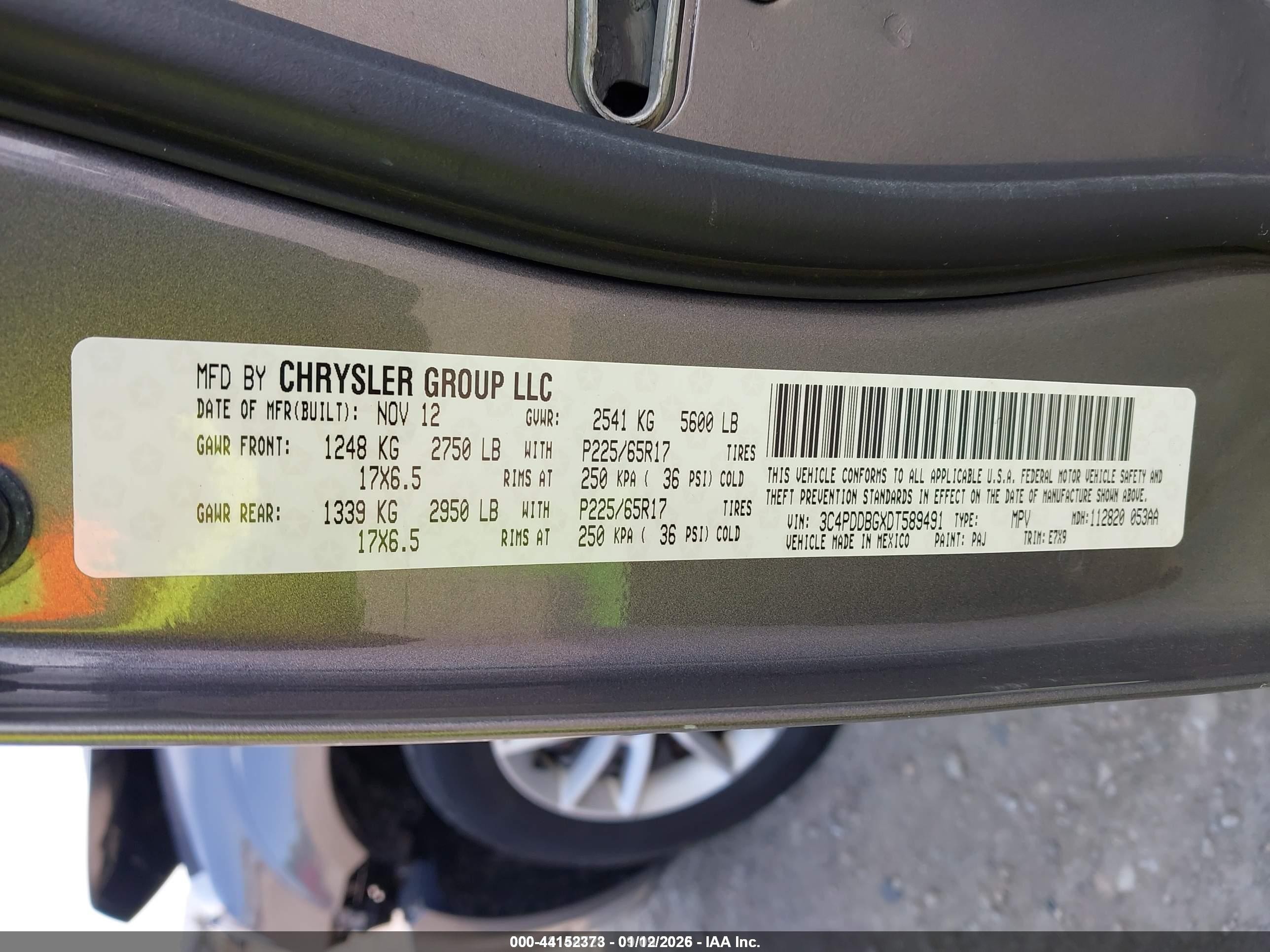 2013 Dodge Journey Sxt Gray vin: 3C4PDDBGXDT589491