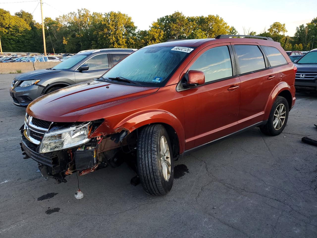 2014 Dodge Journey Sxt Оранжевый vin: 3C4PDDBGXET297311